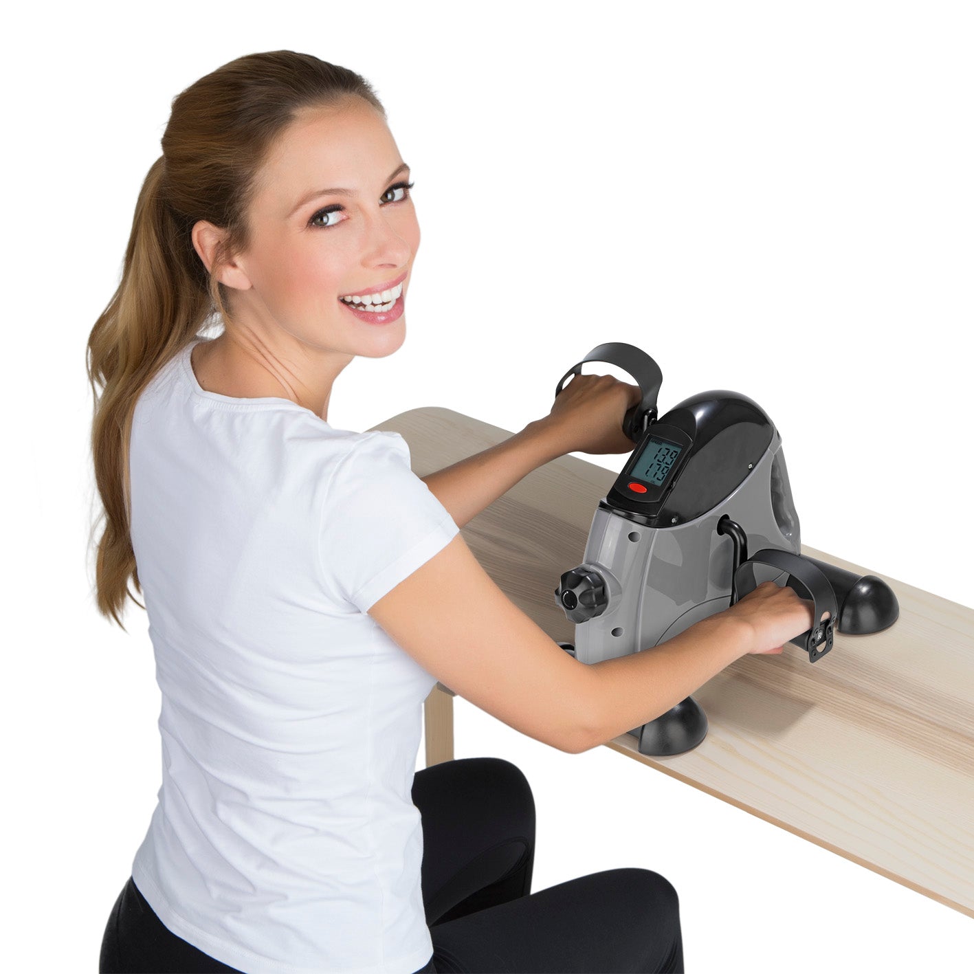 Mini-Trainer mit Metallschwungrad - grau/schwarz