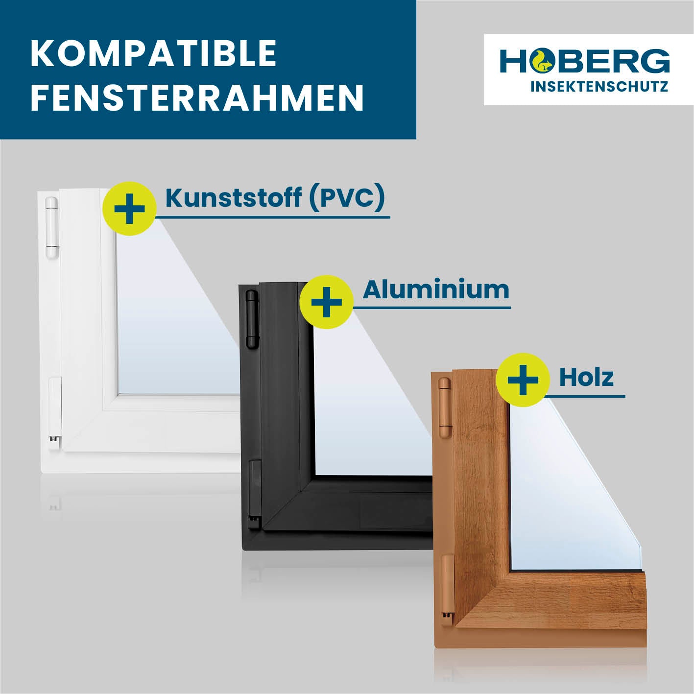 Insekten- & Pollenschutzgitter mit Magnetbefestigung - 2er-Set für Kunststoff, Aluminium und Holz Fensterrahmen.
