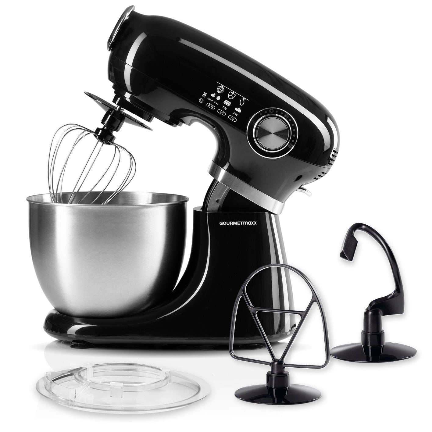 GOURMETmaxx Küchenmaschine Schwarz