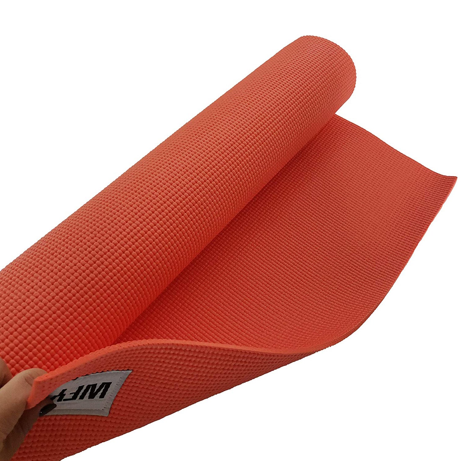 Fitnessmatte Yogamatte "Annapurna Comfort" - 183 x 61 cm, rutschfest, weich und flexibel für Pilates und Fitness in Orange.