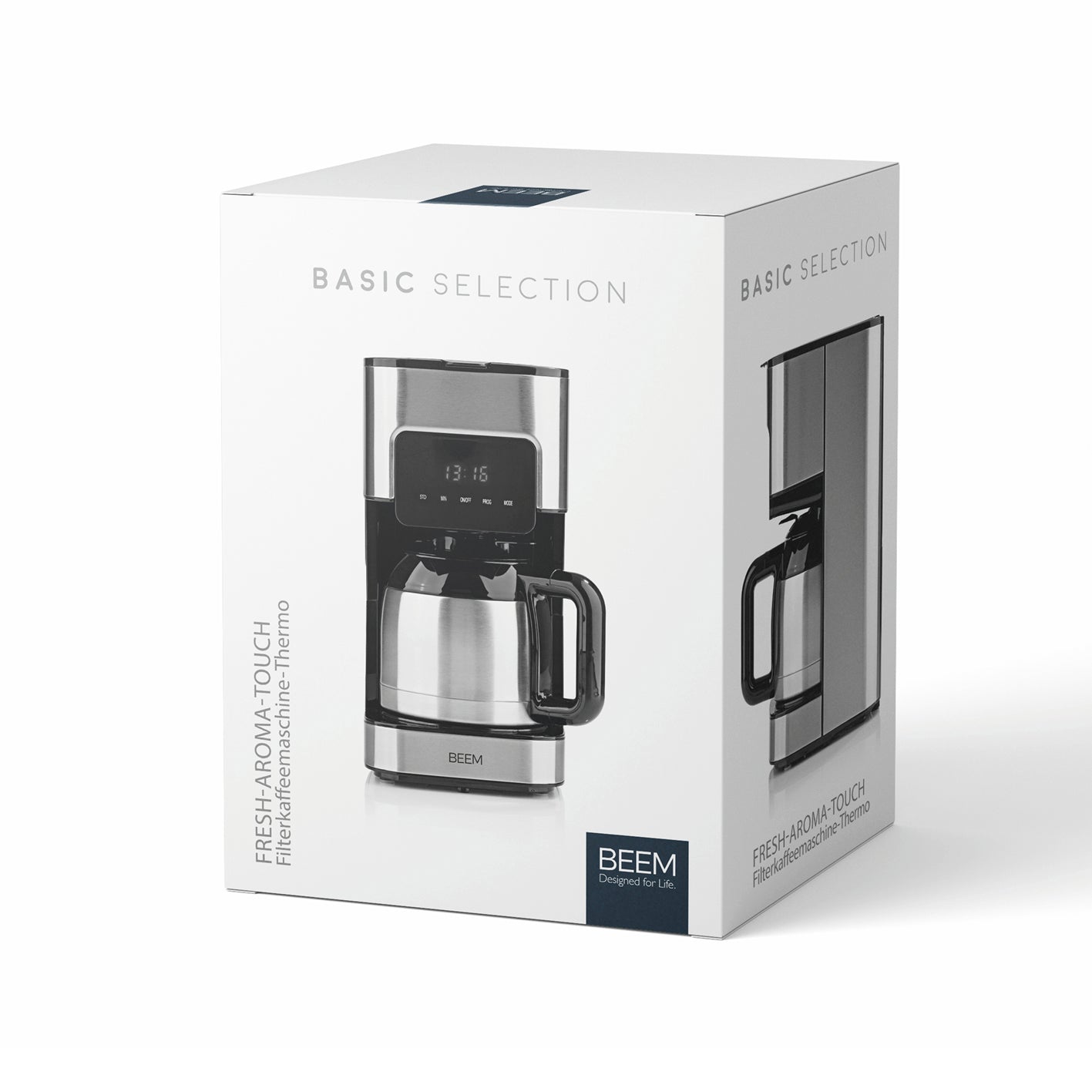 FRESH-AROMA-TOUCH Filterkaffeemaschine - Thermo mit Edelstahl-Design, Touch-Display, Timer und doppelwandiger Isolierkanne.