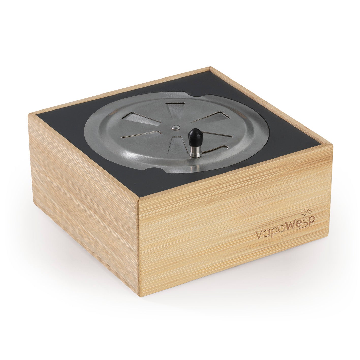 Räucherbox inkl. Orange & Rosemary (50 g) + Lemon & Basil (100 g) + Hay Flowers & Thyme (100 g) aus Holz mit Metallaufsatz zur natürlichen Wespenabwehr.