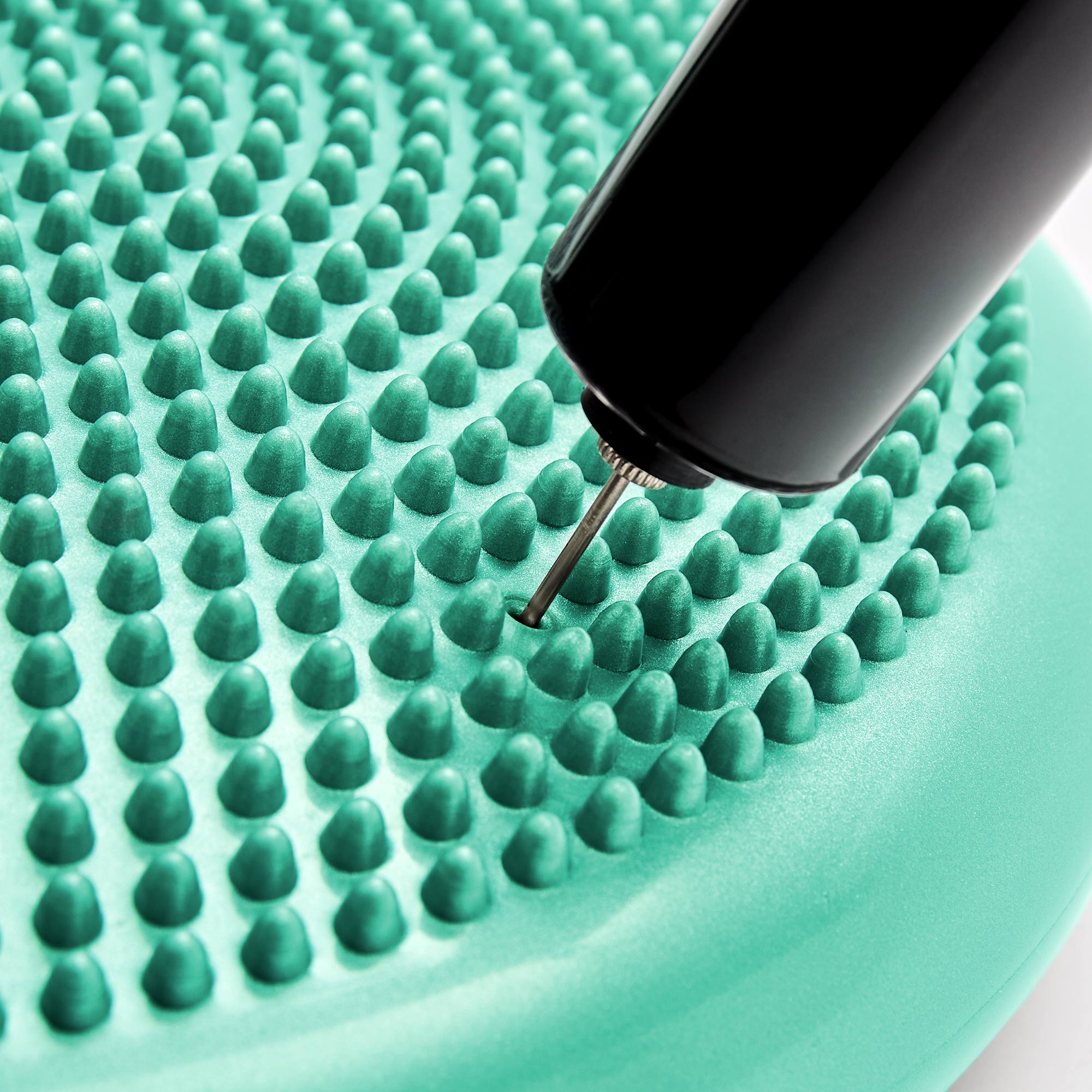 Ballsitzkissen "Blowup" - Inkl. Pumpe - Türkis, ergonomisches Balancekissen mit Noppen für Komfort und Massageeffekt, Ø 33 cm.