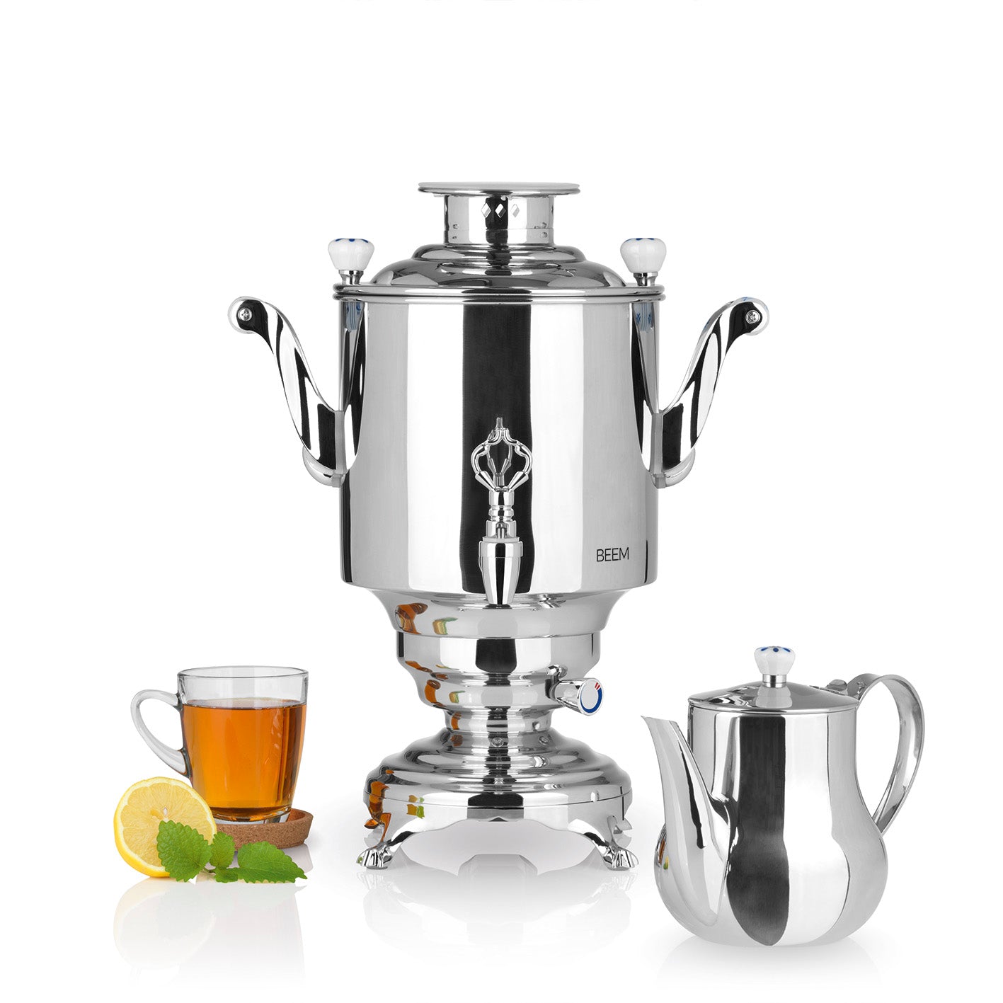 Romanov 1007 III Samowar - 5 Liter - Edelstahl