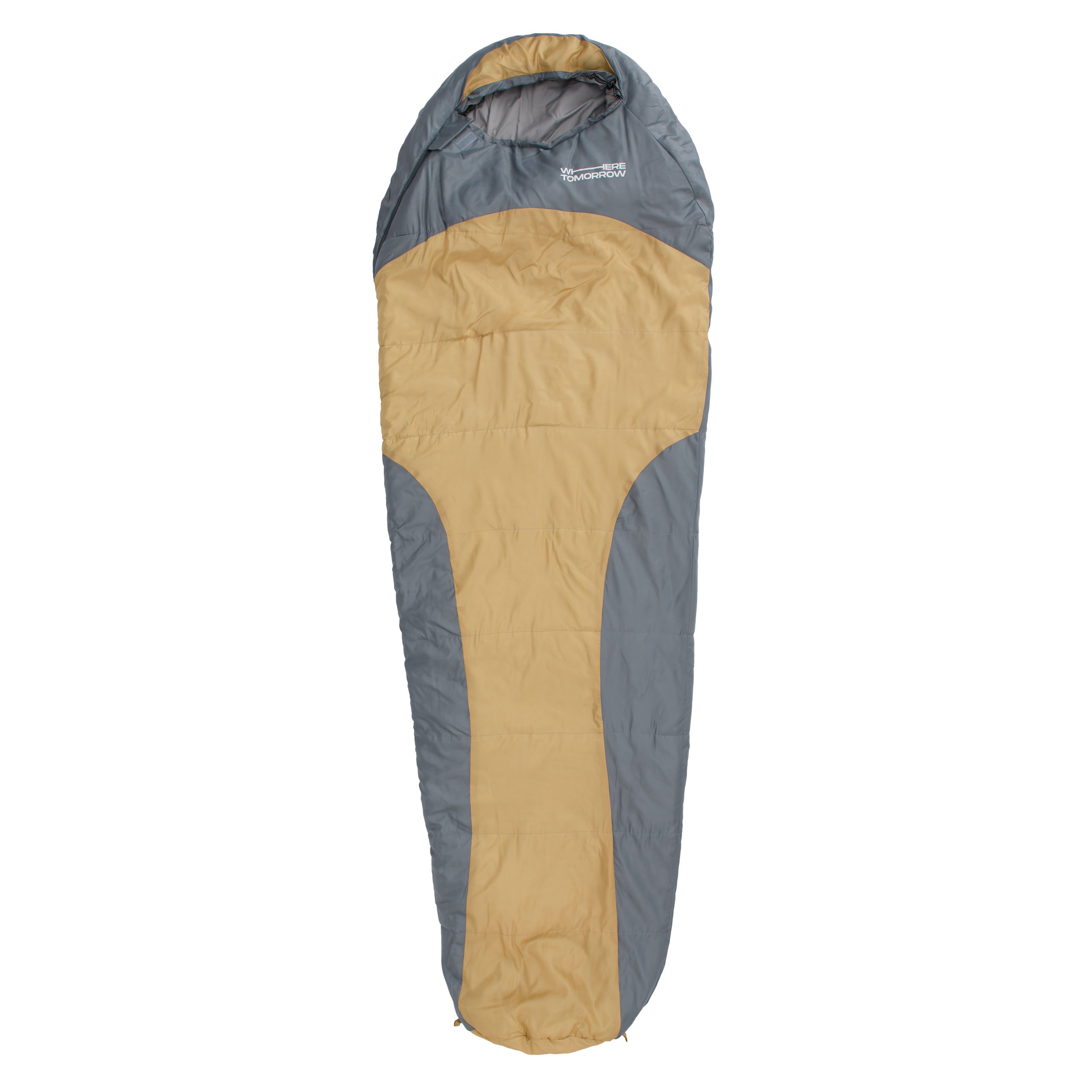 Camping Schlafsack Classic - Mumienschlafsack mit Tasche - 230 x 80 x 55 cm - Curry
