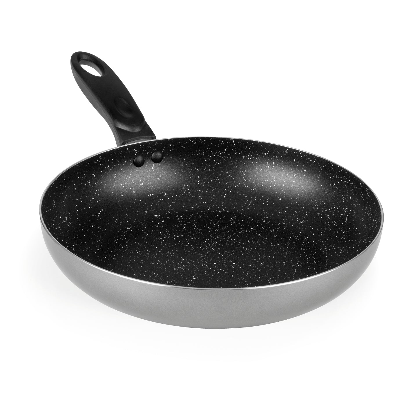 Aluminium-Pfanne mit Cool-Touch-Griff - 24 cm, anthrazit, Antihaft beschichtet, spülmaschinengeeignet, hitzebeständig bis 150 °C.