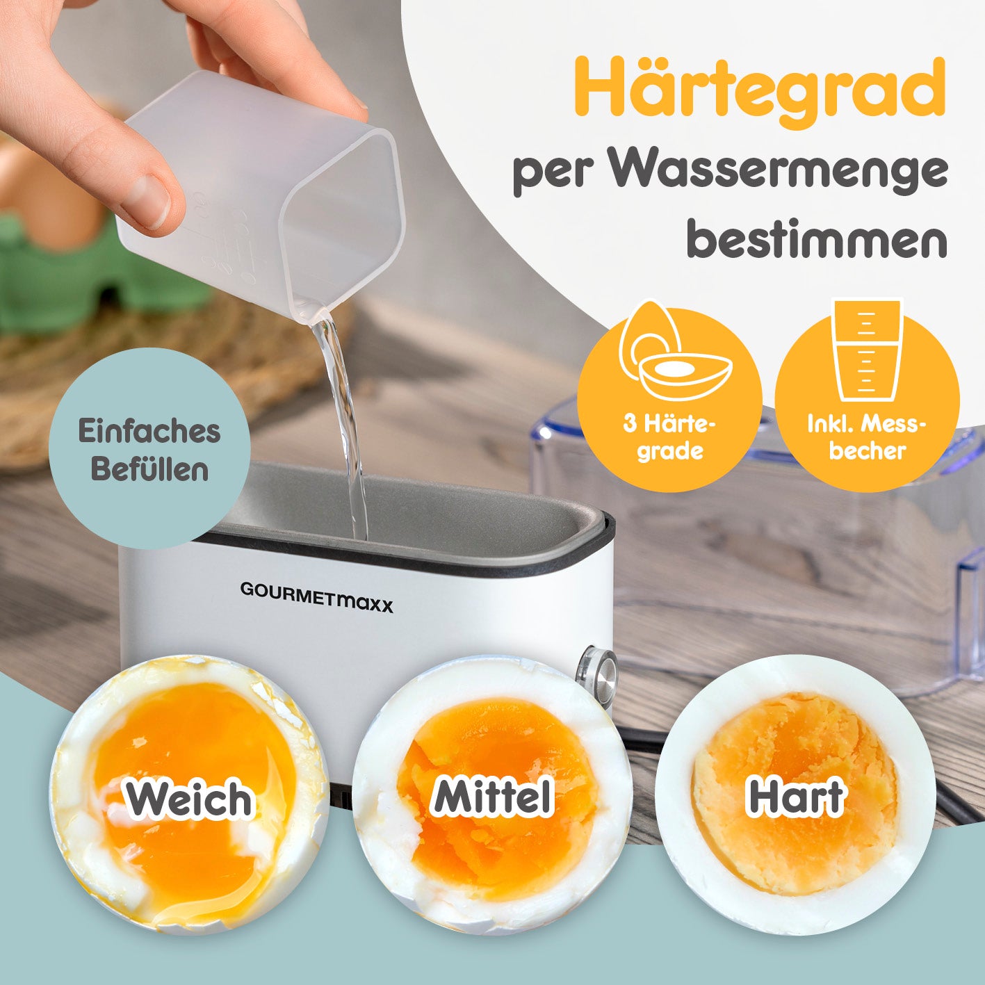 Design-Eierkocher 2 Eier - Weiß