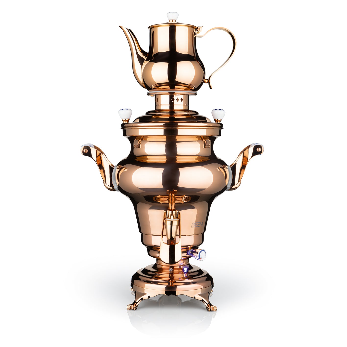 Samowar Rebecca mit Dispenser - Edelstahl/rose