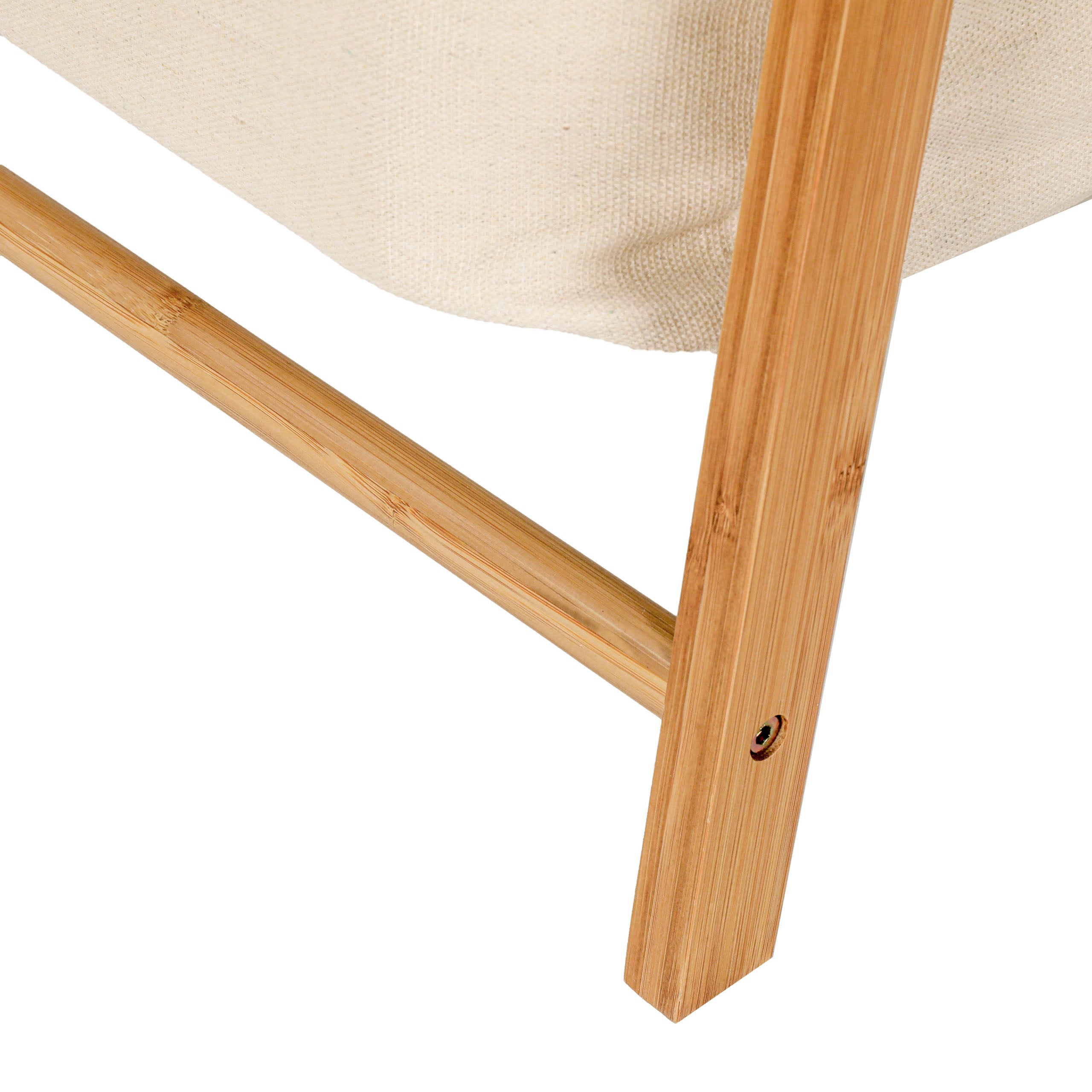 Kleiderständer aus Bambus - 159 x 60 x 45 cm beige, stabiles Gestell mit natürlichem Bambus-Finish von Lumaland.