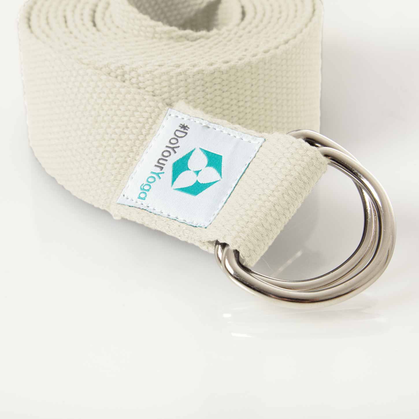 Yogagurt Madira - 100% Baumwolle - 250 x 3,8 cm - Beige
