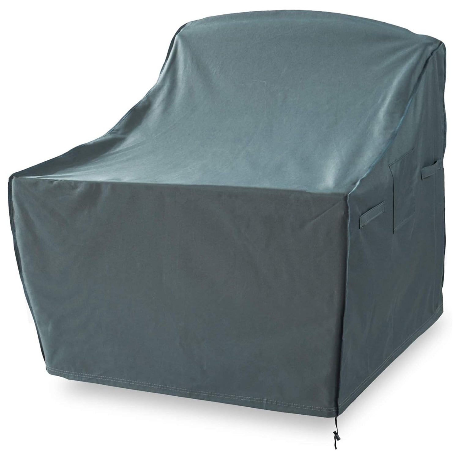 Abdeckung für gestapelte Patio Stühle - 85 x 65 x 80/119 cm - Grün/Grau, wasserdichte und UV-beständige Schutzhülle.