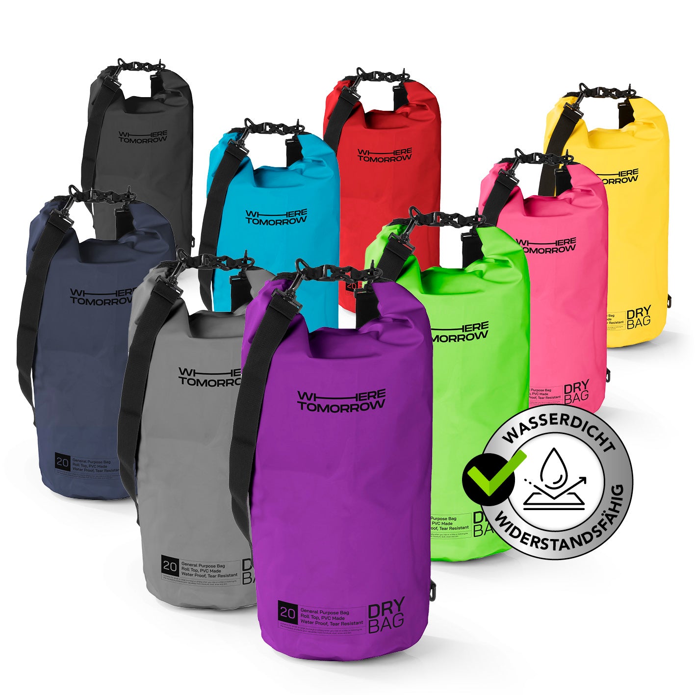 Dry Bag 20L - Style 01 - Lila