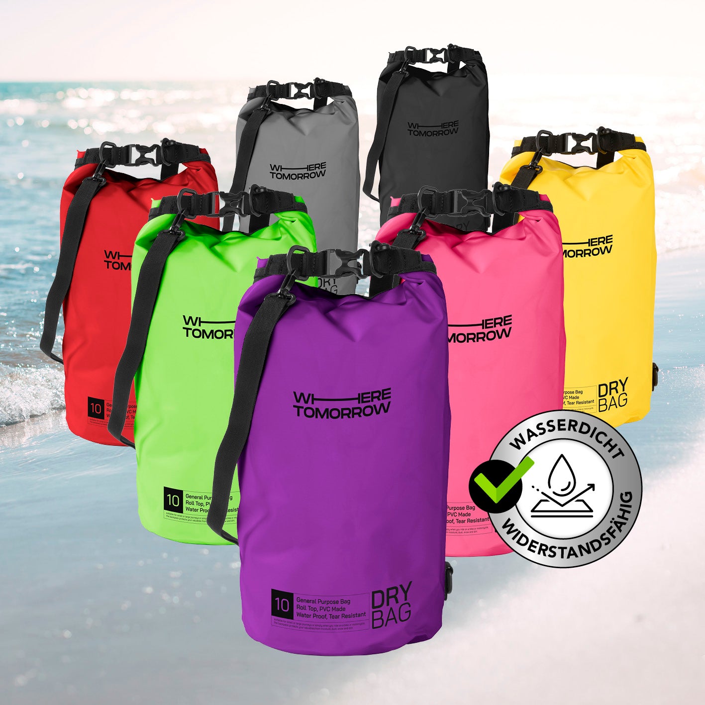 Dry Bag 10L - Style 01 - Lila