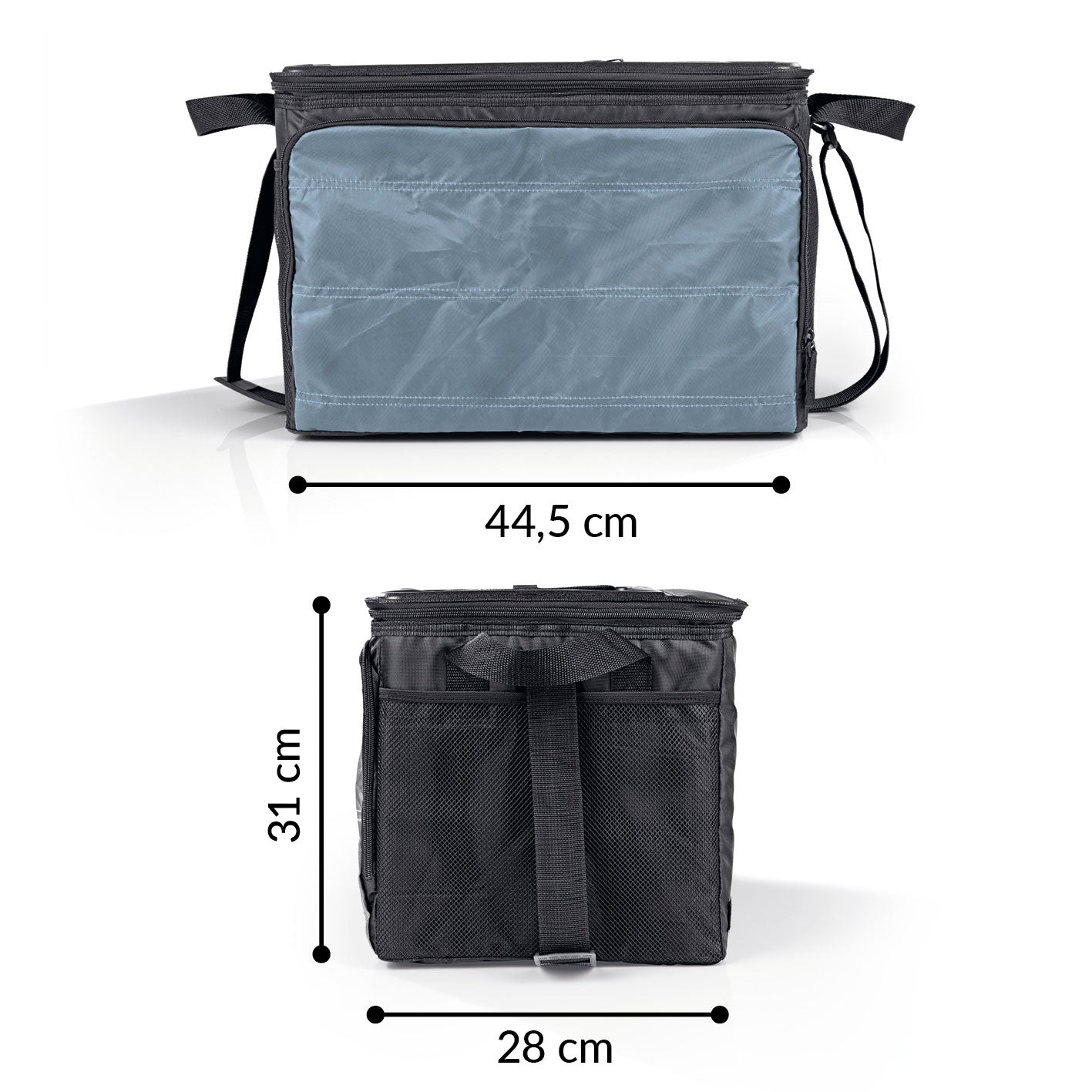 Kühltasche faltbar - 30 l - schwarz/dunkelgrau