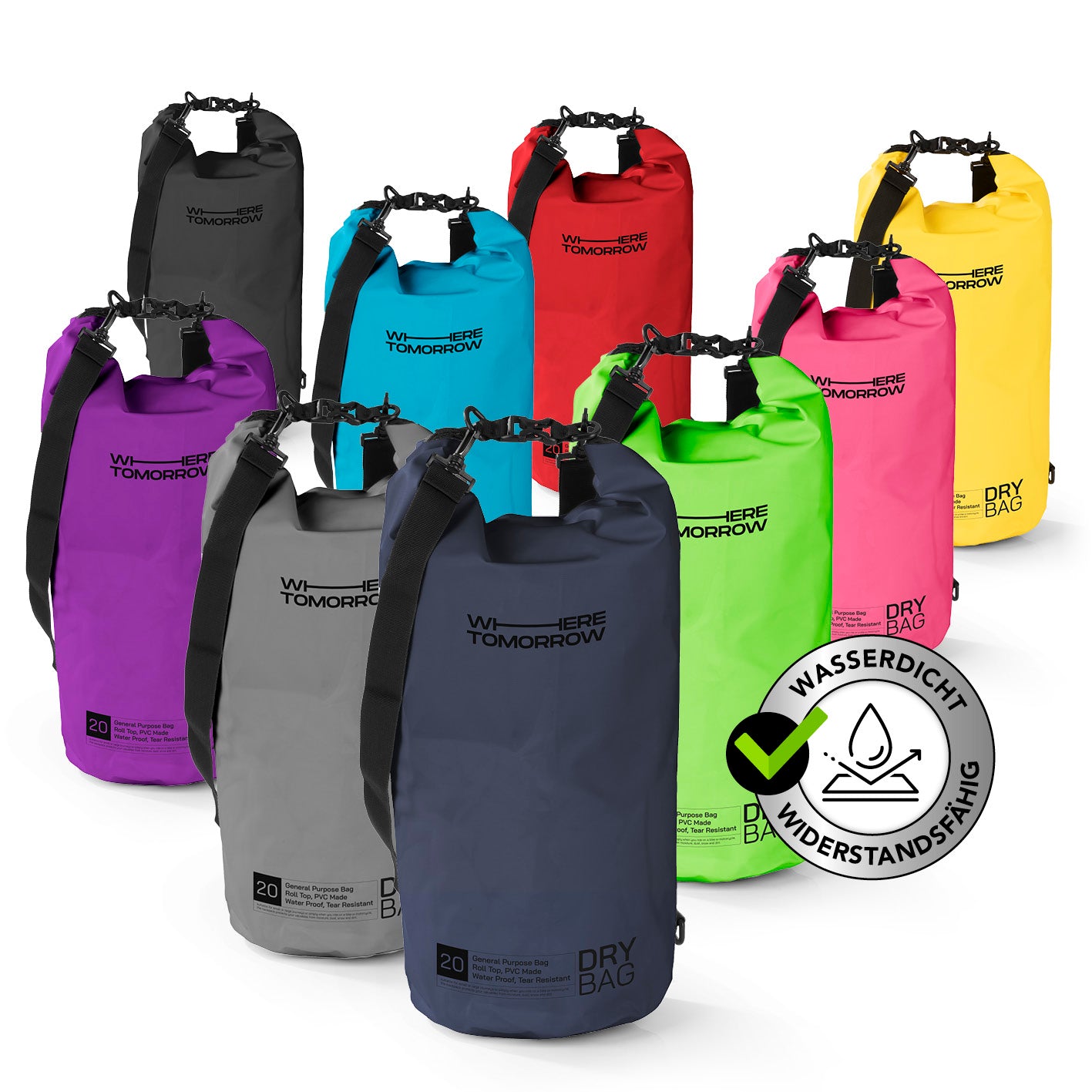 Dry Bag 20L - Style 01 - Dunkelblau