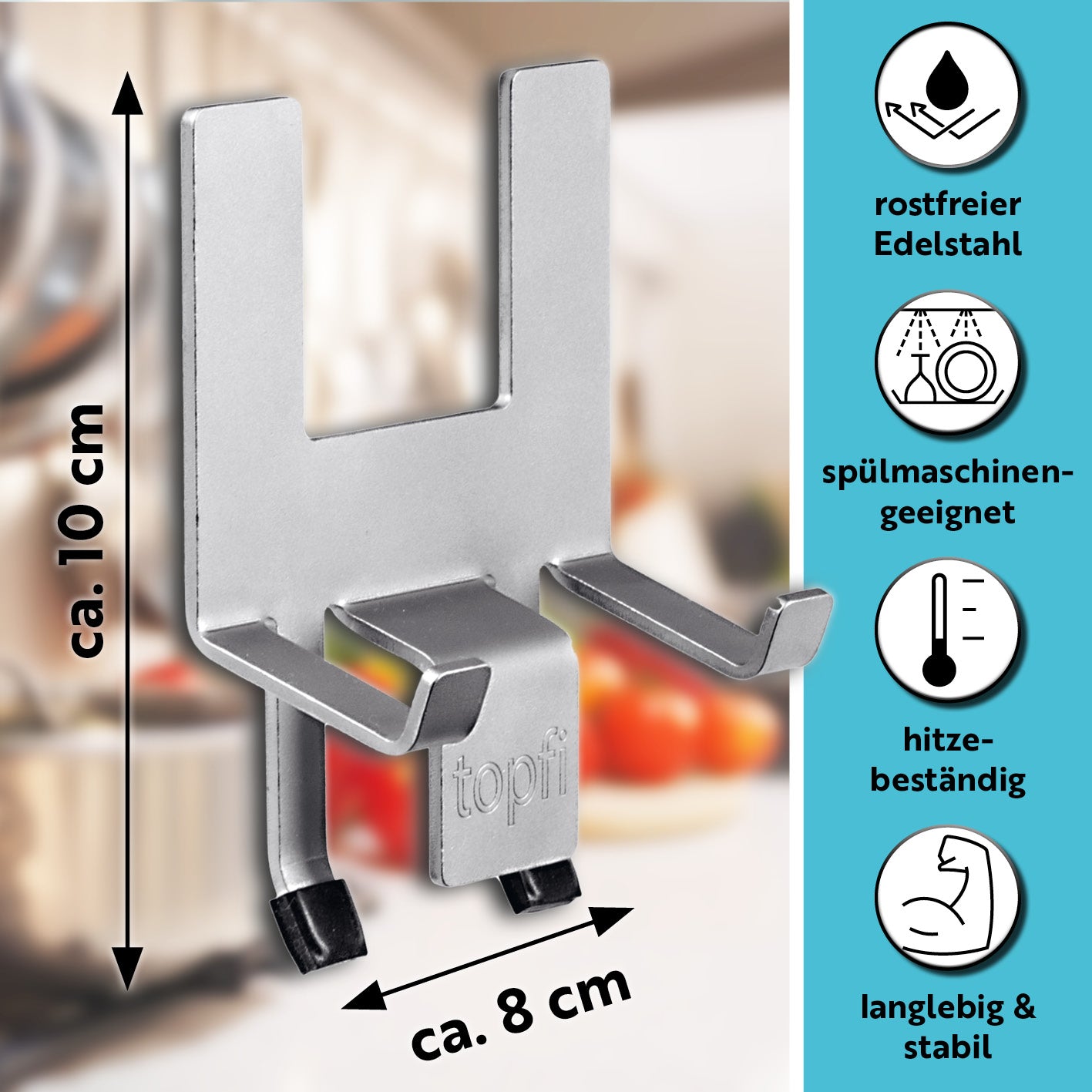Topfdeckelhalter für Töpfe & Pfannen - 2er-Set