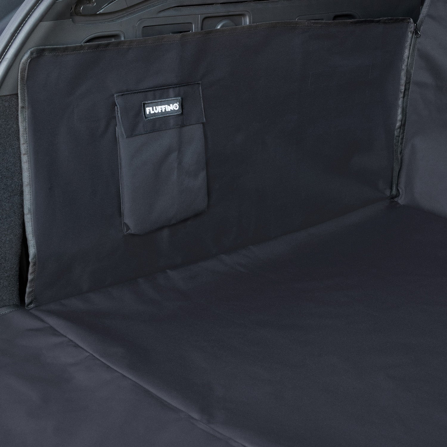 Kofferraumschutz für Hund inkl. Seiten- & Ladekantenschutz dunkelgrau, wasserfest, kratzfest, universell passend, FLUFFINO Qualitätsschutz.