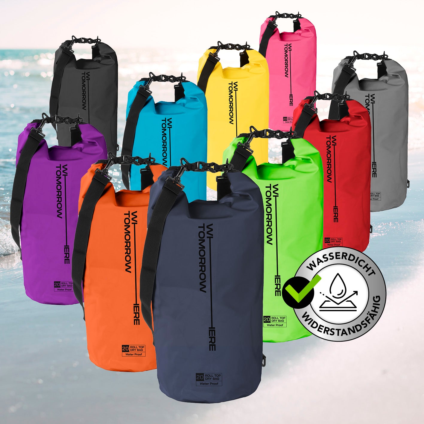 Dry Bag 20L - Style 02 - Dunkelblau