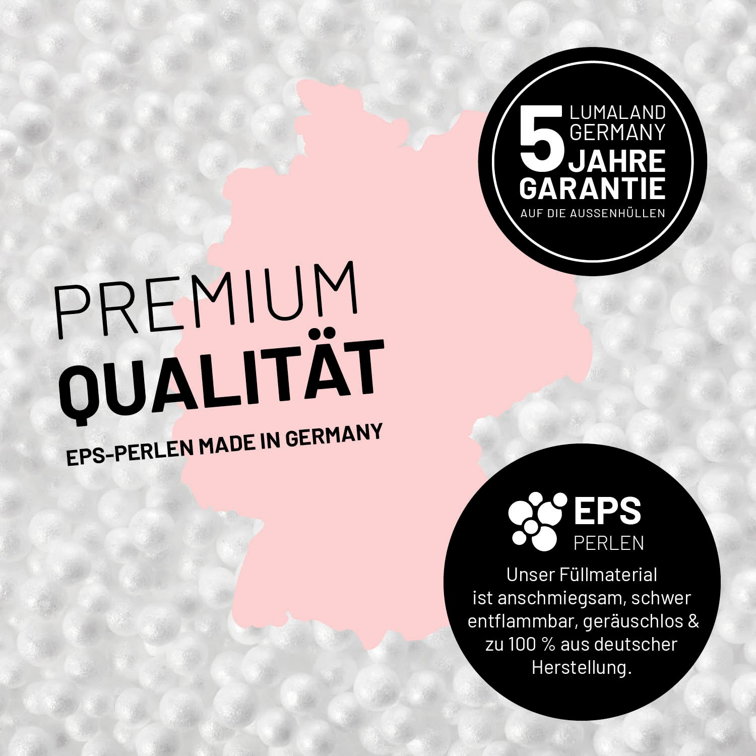 Sitzsack Classic XXL (380 L) - indoor & outdoor - Pastell Pink mit 5 Jahren Garantie, EPS-Perlen aus deutscher Herstellung, hochwertige Qualität