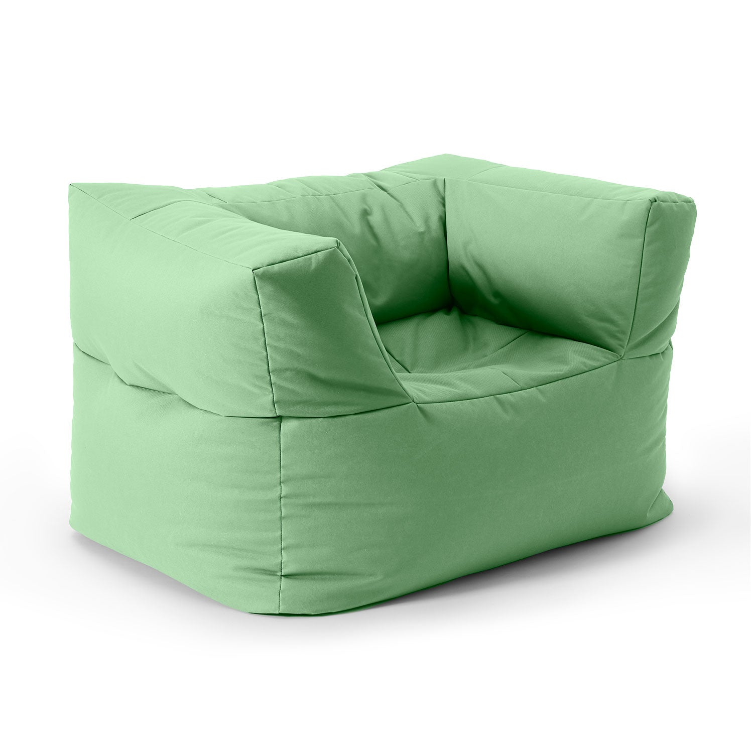 Sitzsack-Sofa Sessel (400 L) - Modulares System in Pastell Grün, bequemer und pflegeleichter Indoor & Outdoor Sessel