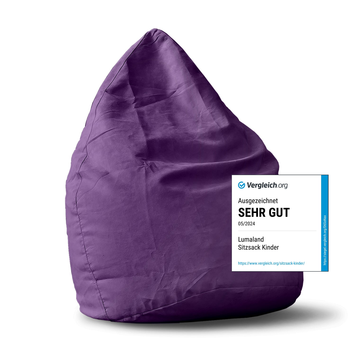 Luxury XL Sitzsack (120 L) - indoor - Lila