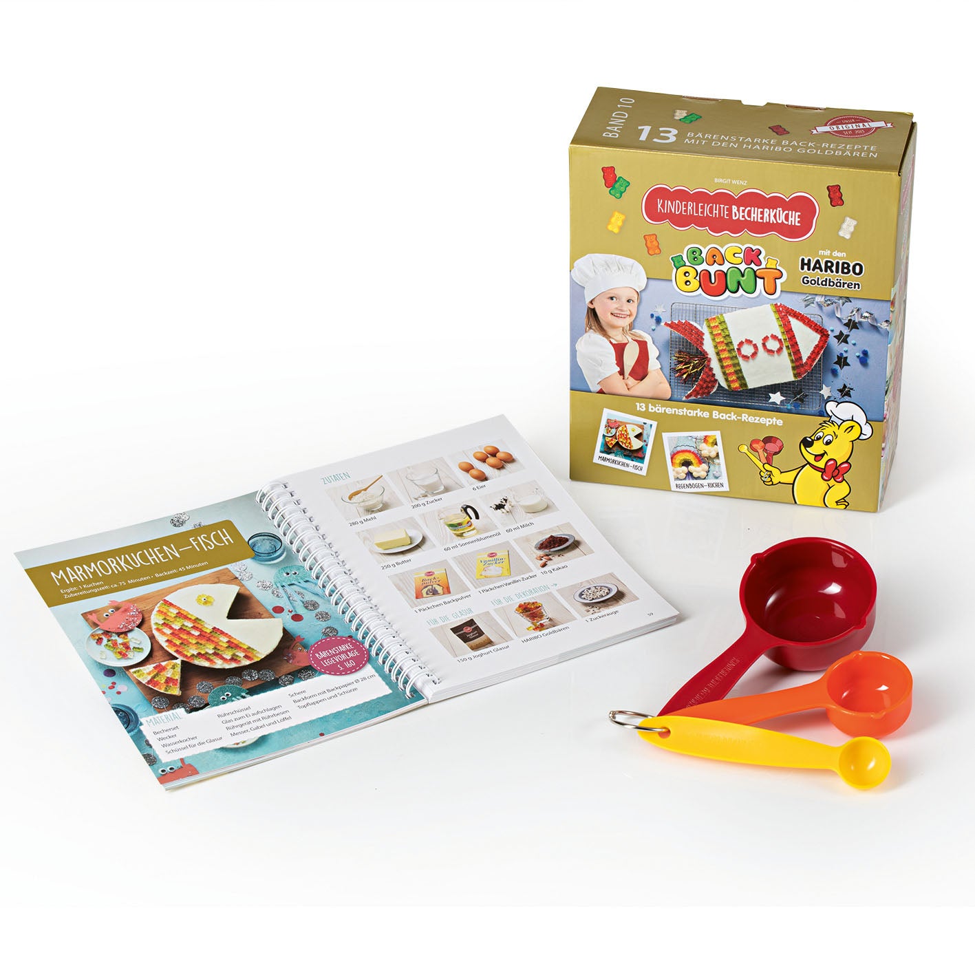 Rezeptbuch inkl. Messbecher-Set - Band 10 - Back bunt mit den Haribo Goldbären