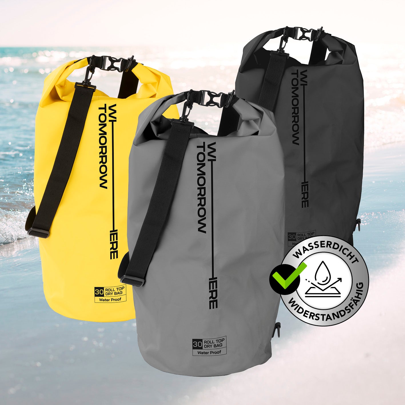 Dry Bag 30L - Style 02 - Grau
