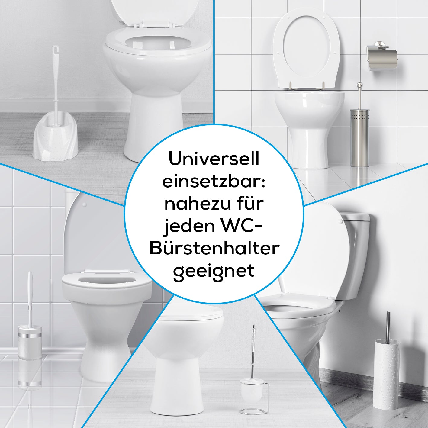 Anti-Nässe-Pad - Einsatz für WC-Bürstenhalter - 50er-Set