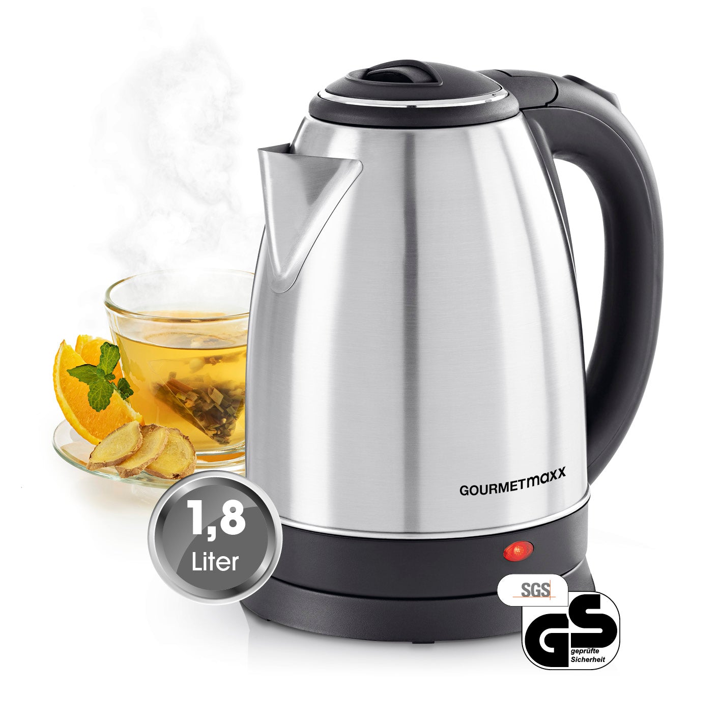 Wasserkocher - 1,8l - Edelstahl