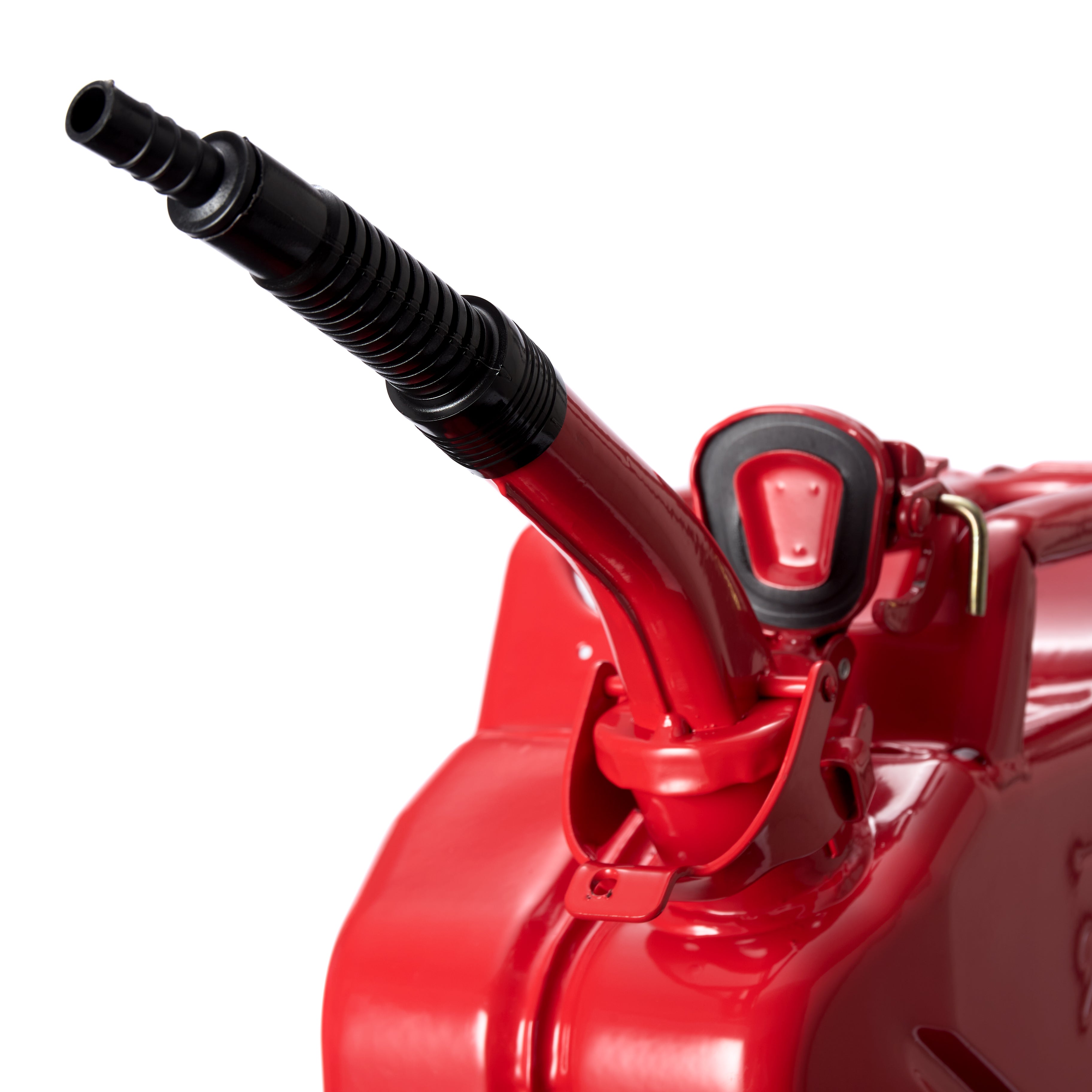 Flexibler Ausgießer für Diesel & Benzin für Metall-Kraftstoffkanister - Rot mit Filter und Entlüftungskanal für 5-20 Liter Kanister.