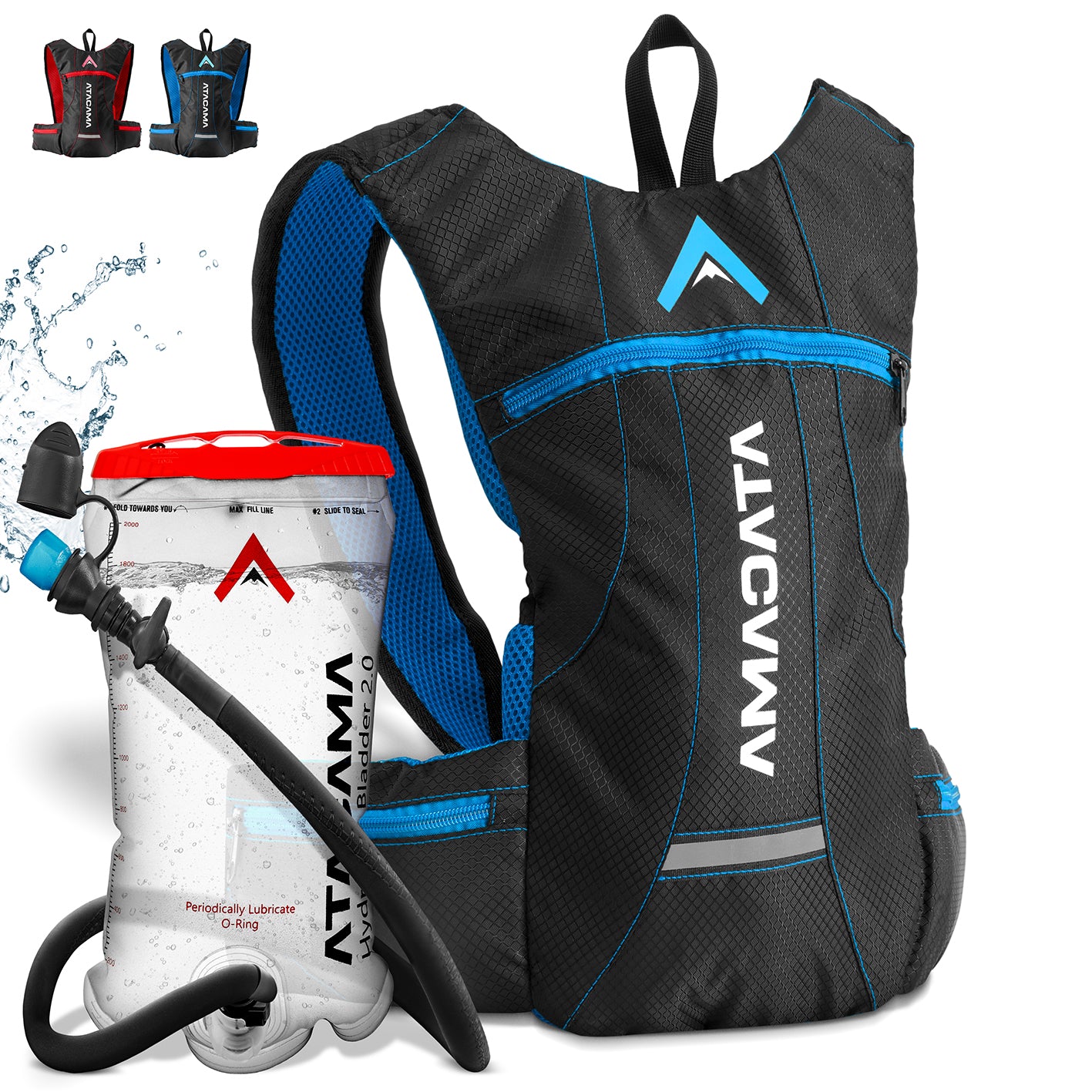 ATACAMA Trinkrucksack 2L wasserdicht, reflektierend, leicht