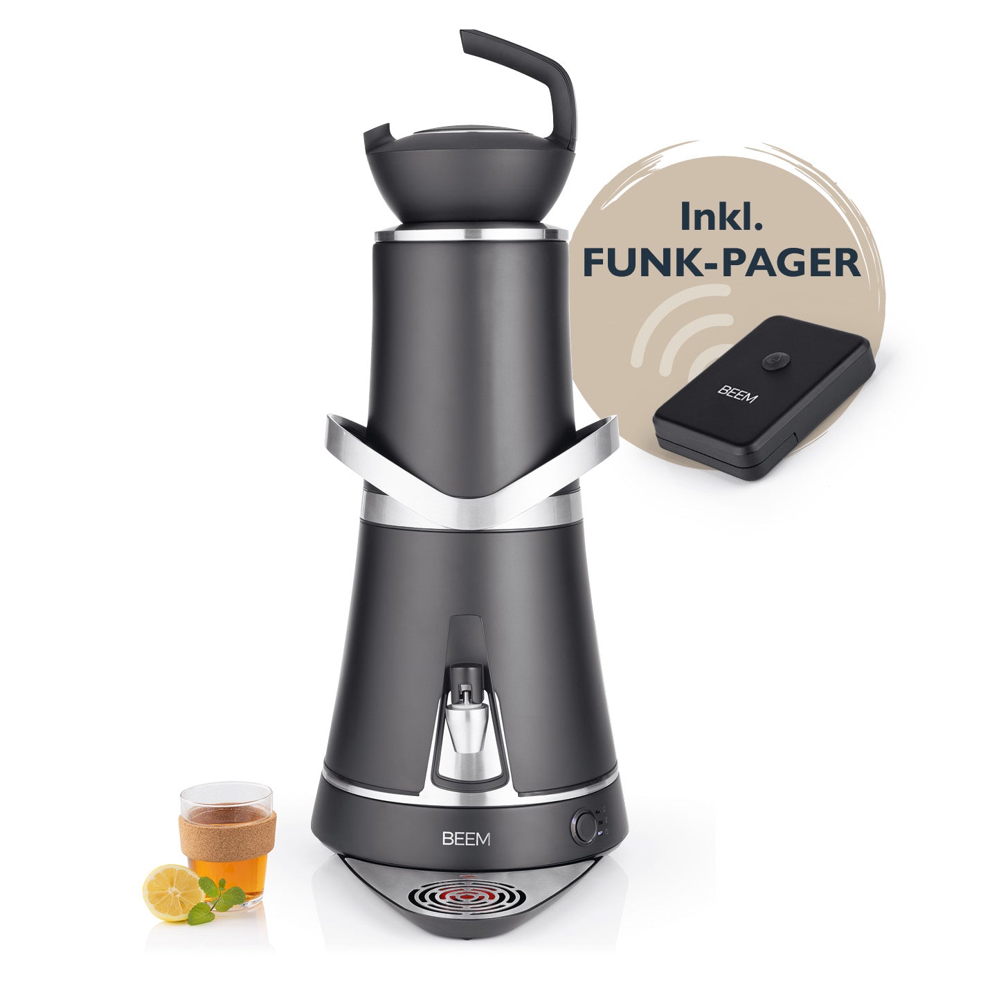 Samowar Amira mit Dispenser 10l - 2000W - schwarz matt