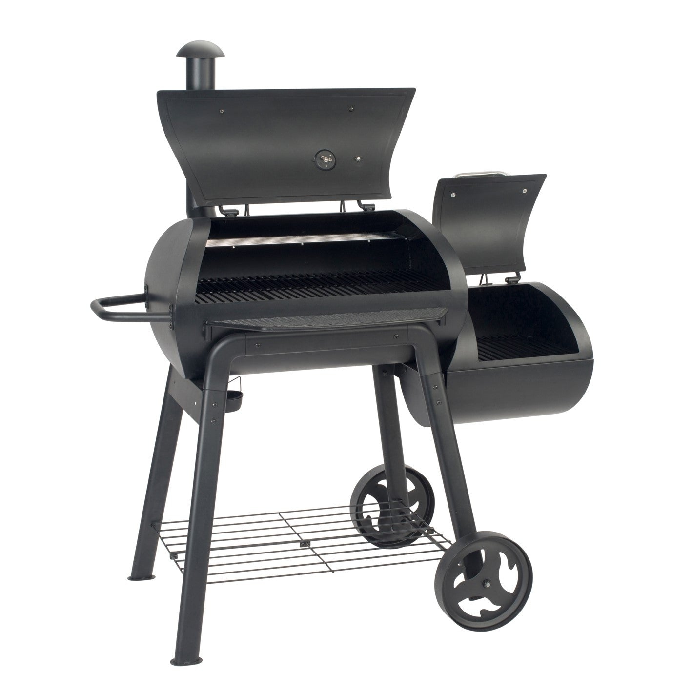 Smoker Vinson 300 klassischer 18 Zoll Smoker mit 4-in-1 Funktion, abgerundetem Design und Edelstahlgriffen.