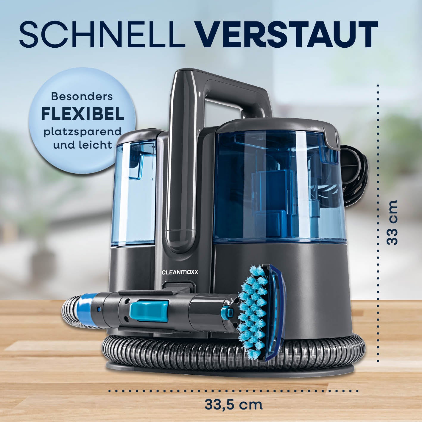 Polster- & Teppichreiniger Pro Power - Grau/Blau