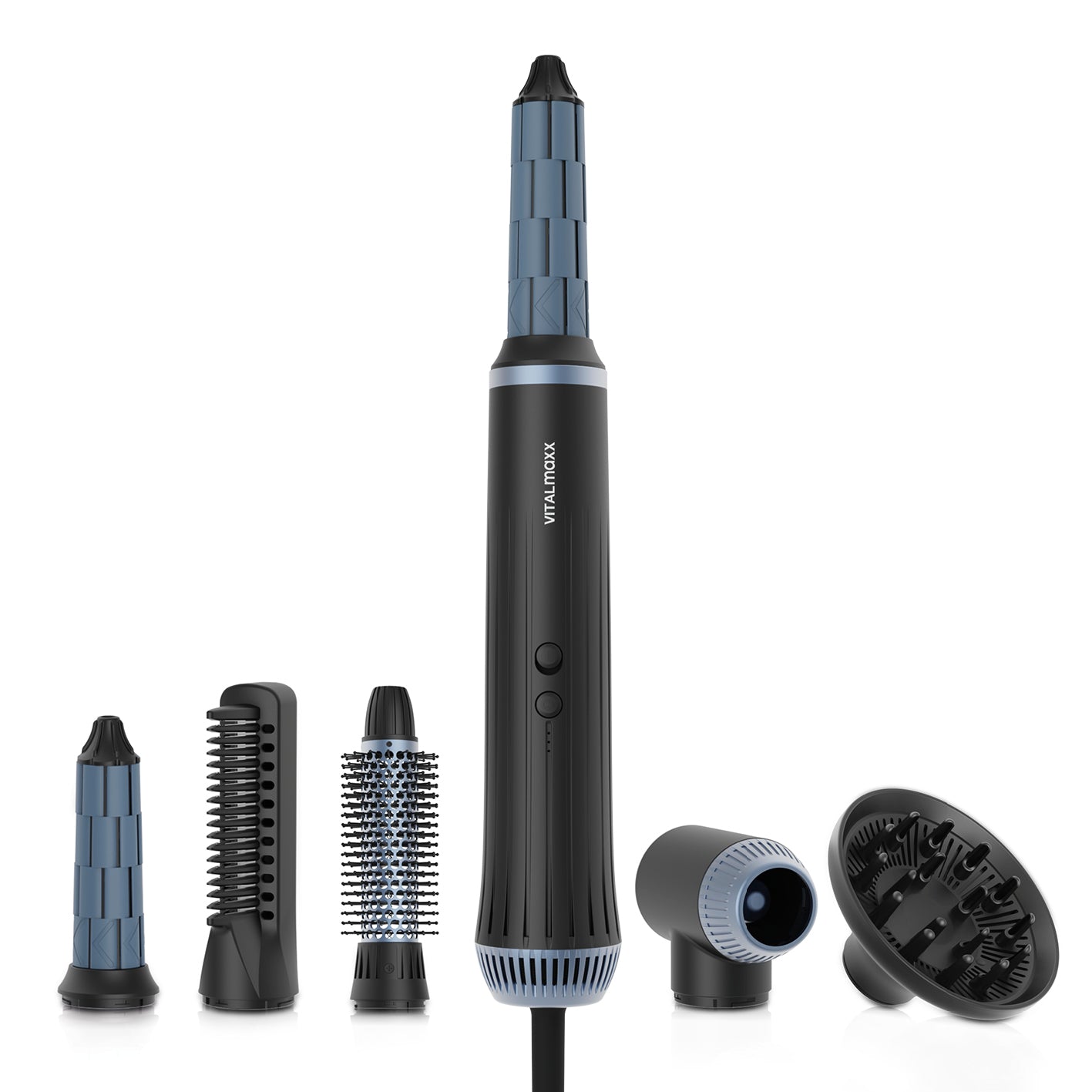 Air Styler Plus - trocknen, stylen, Locken kreieren mit 7-teiligem Set und vielseitigen Aufsätzen für alle Haartypen.