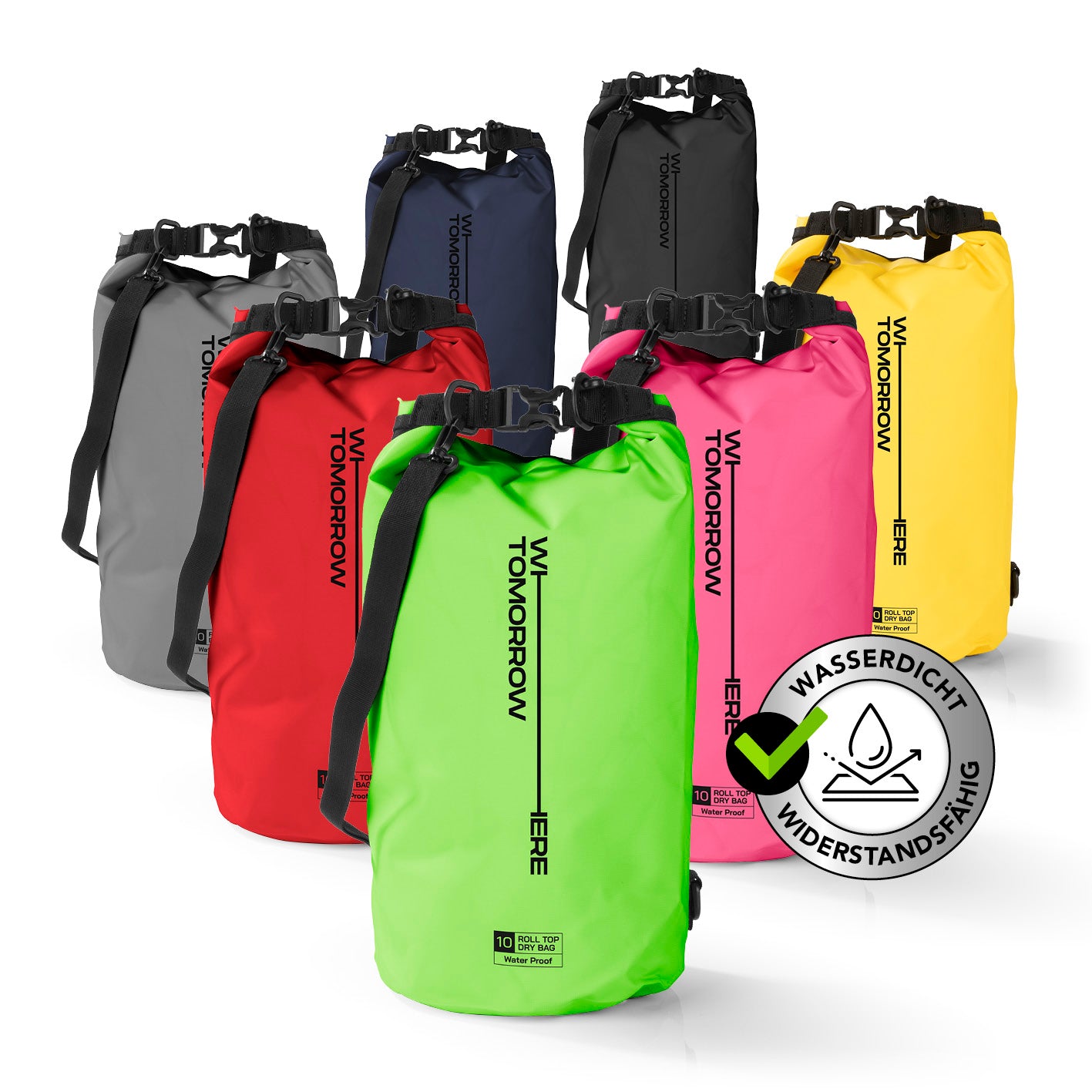 Dry Bag 10L - Style 02 - Grün