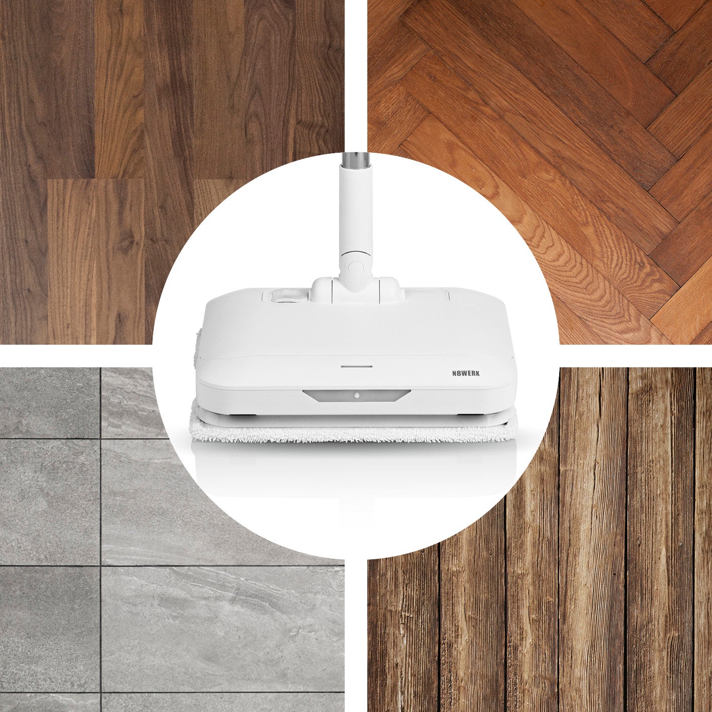 Akku-Vibrationsmopp Moonlight White Edition