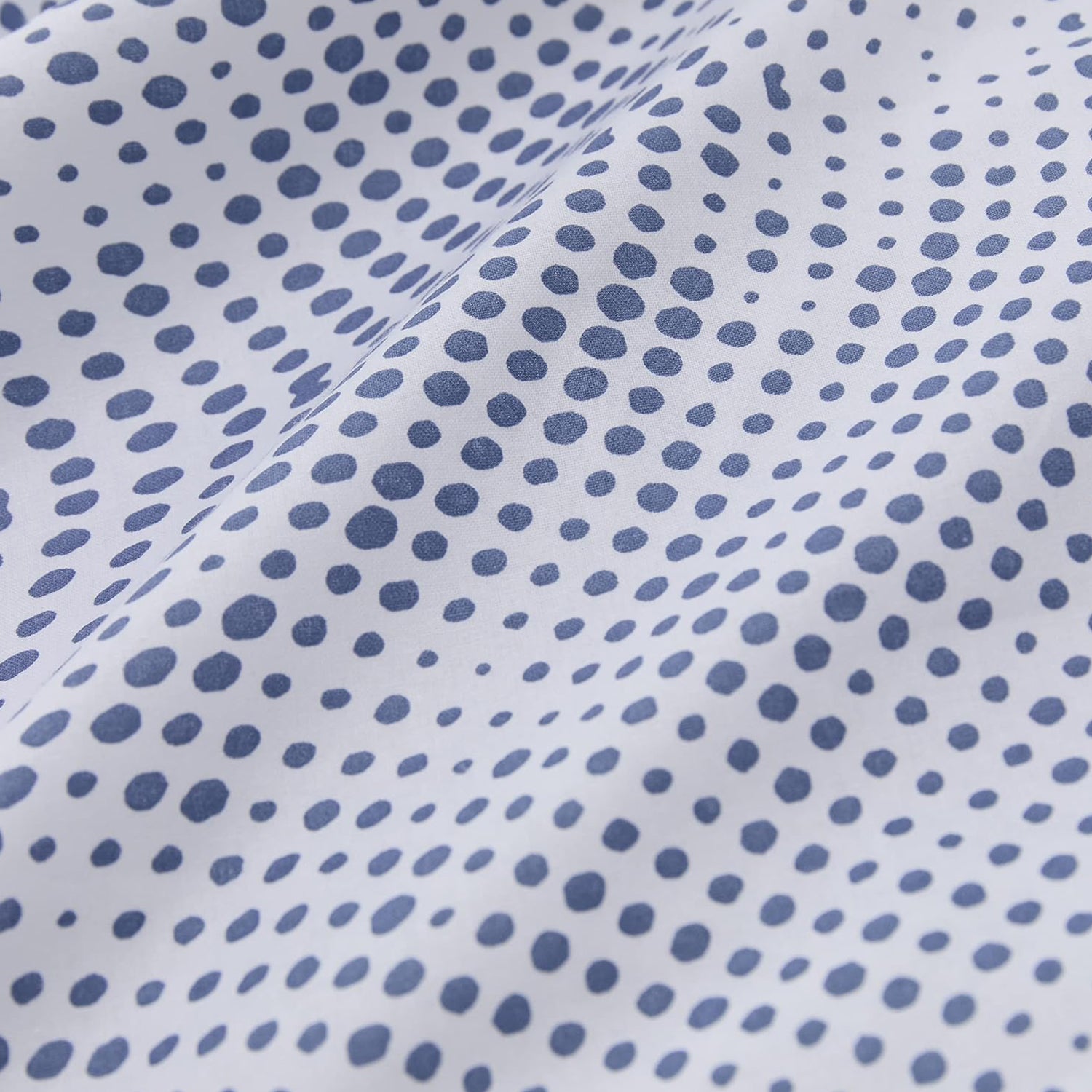 Bettwäsche im Galaxy-Punkte-Design Weiß-Blau mit hochwertigem Stoff und YKK-Reißverschluss, 135x200 cm Bettbezug & 80x80 cm Kissenbezug.