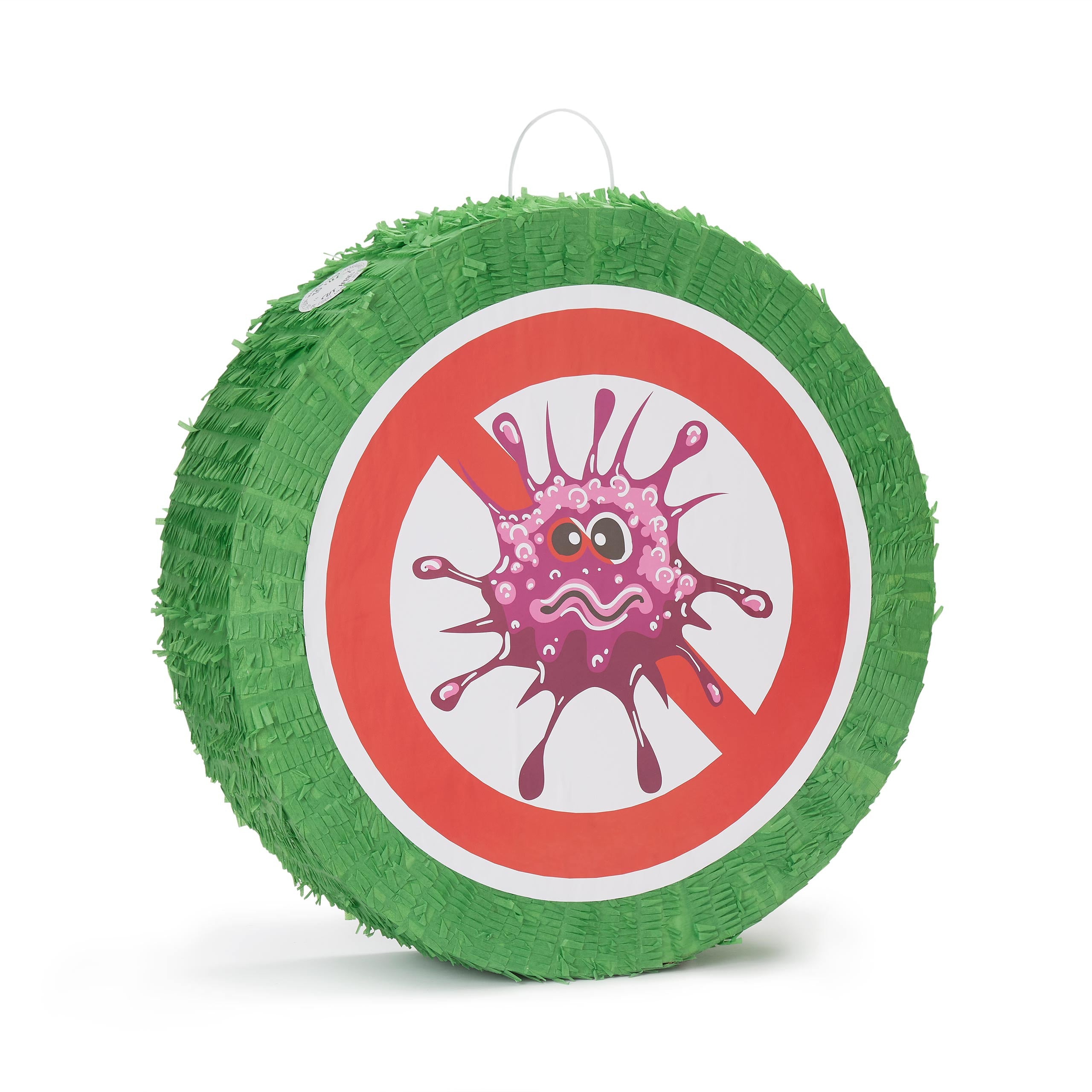 Pinata Set zum Befüllen inkl. Schläger & Augenbinde "Beat The Virus"