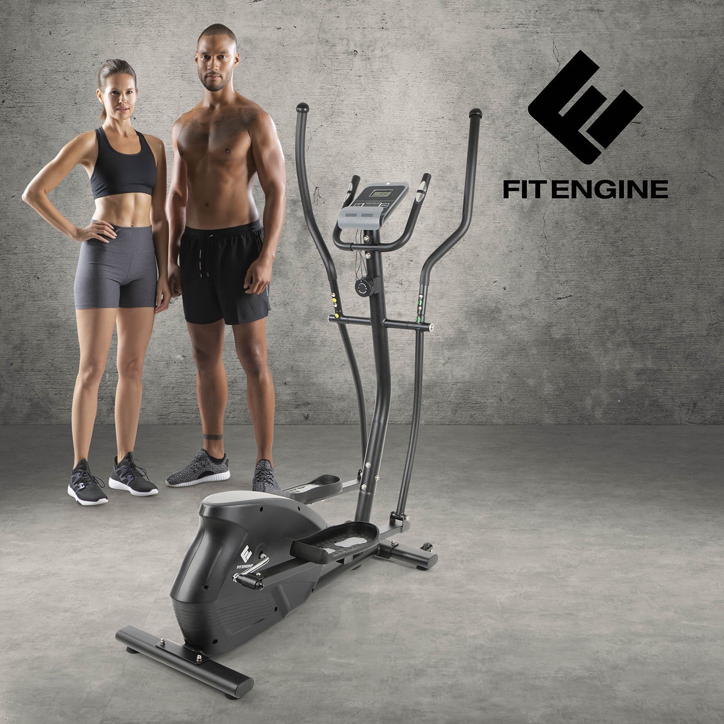 Crosstrainer - belastbar bis 150 kg - 10 Schwierigkeitsstufen mit Pulssensoren und großem Display für effektives Herz-Kreislauf-Training.