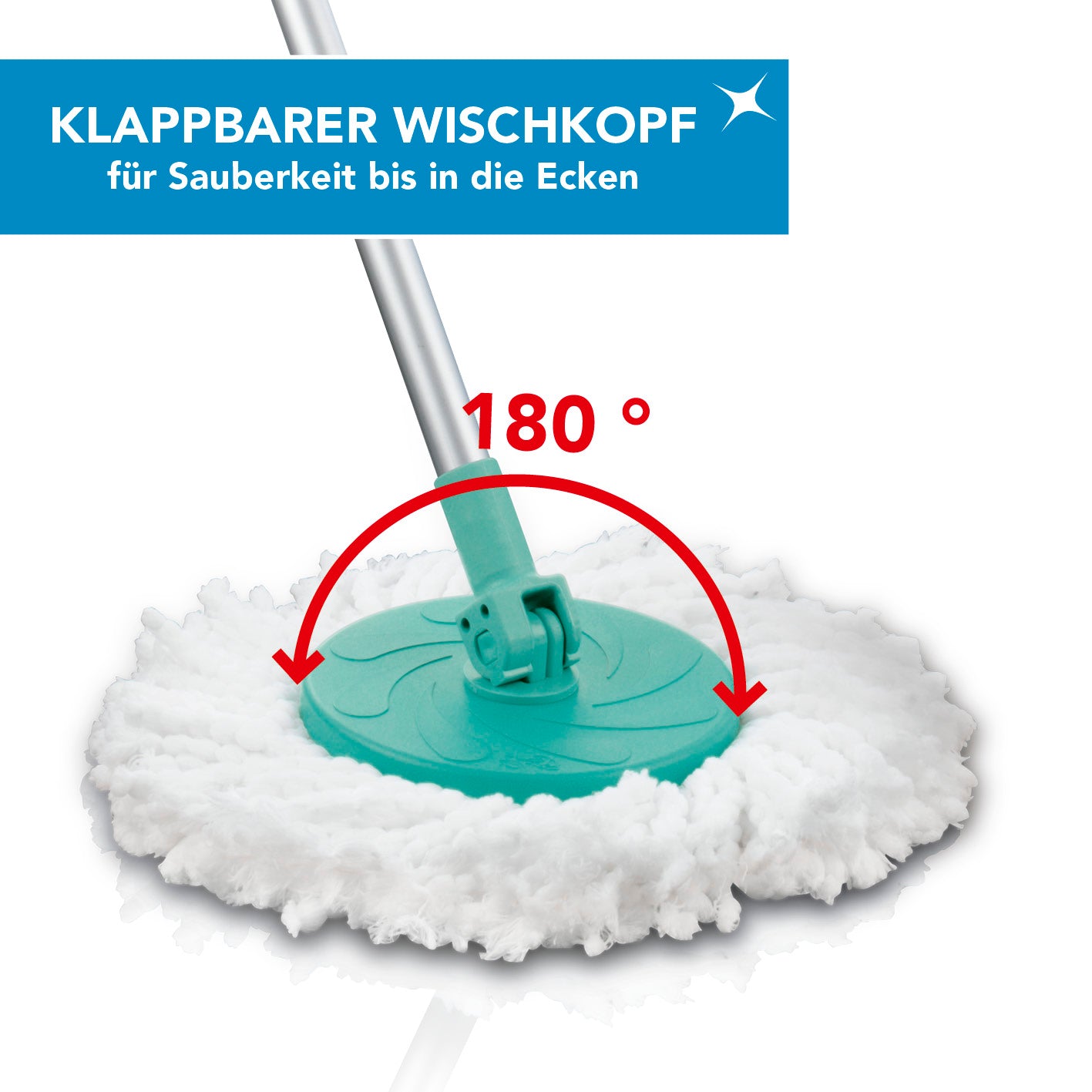 Power-Wischmopp - Zwei-Kammer-Filtersystem - türkis