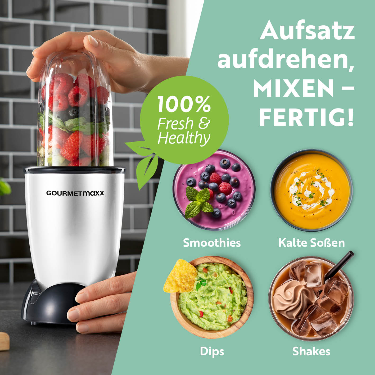 Mr. Magic Power 400 Pro mit Zubehörset XL - Silber/Schwarz