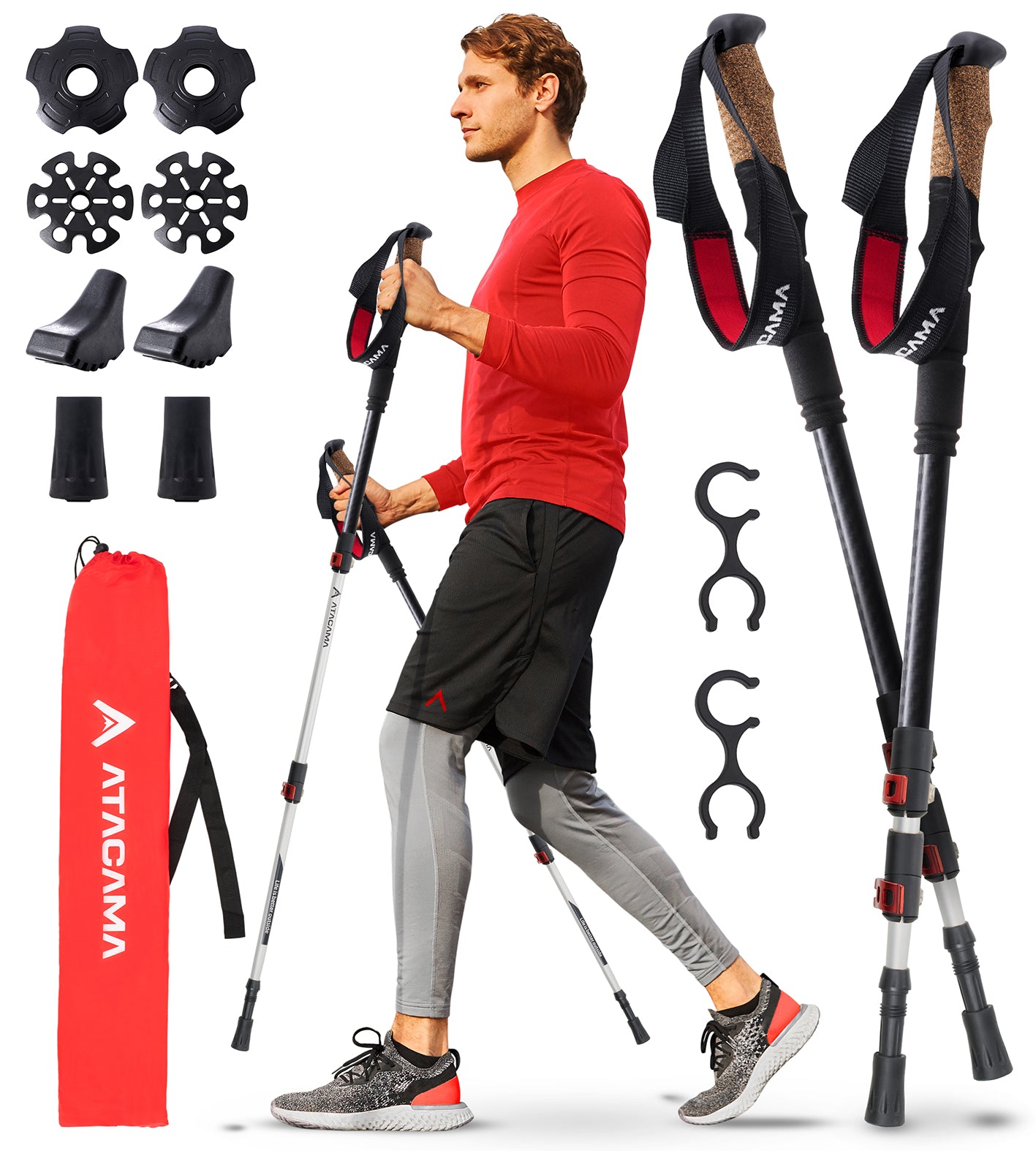 Teleskop Wanderstöcke - CarbonMix - 110 cm / 135 cm