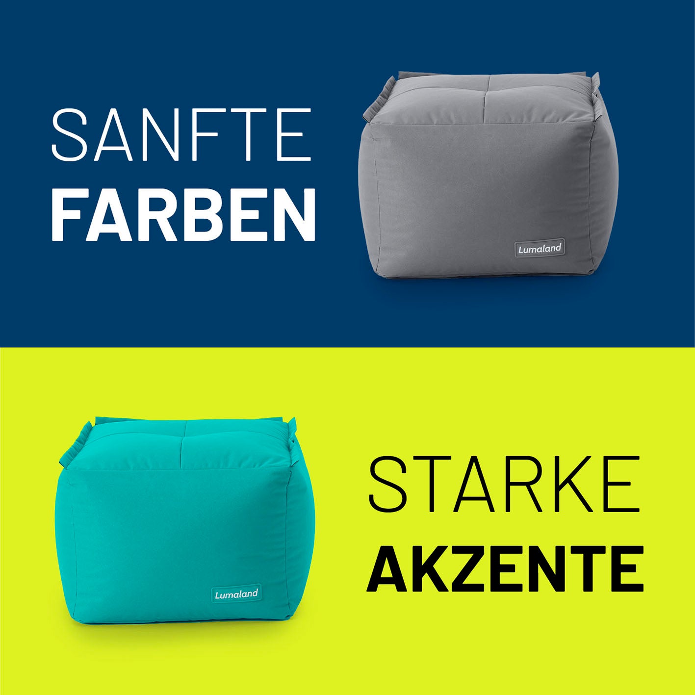 Sitzsack-Hocker (200 L) - Modulares System - indoor & outdoor - Türkis