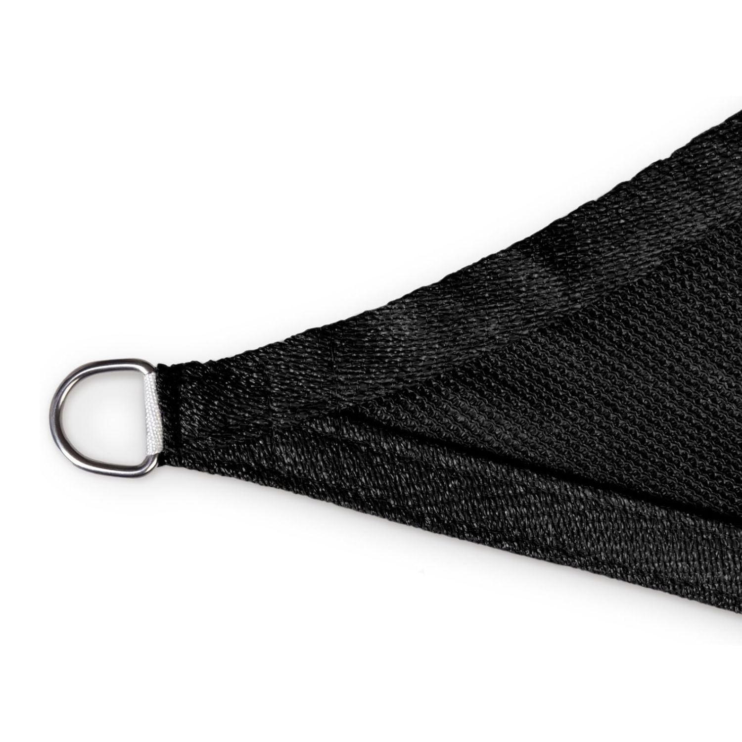 Sonnensegel 100% HDPE mit Stabilisator für UV-Schutz - Rechteck 5 x 7 Meter - Schwarz, reißfest mit rostfreiem Metallring