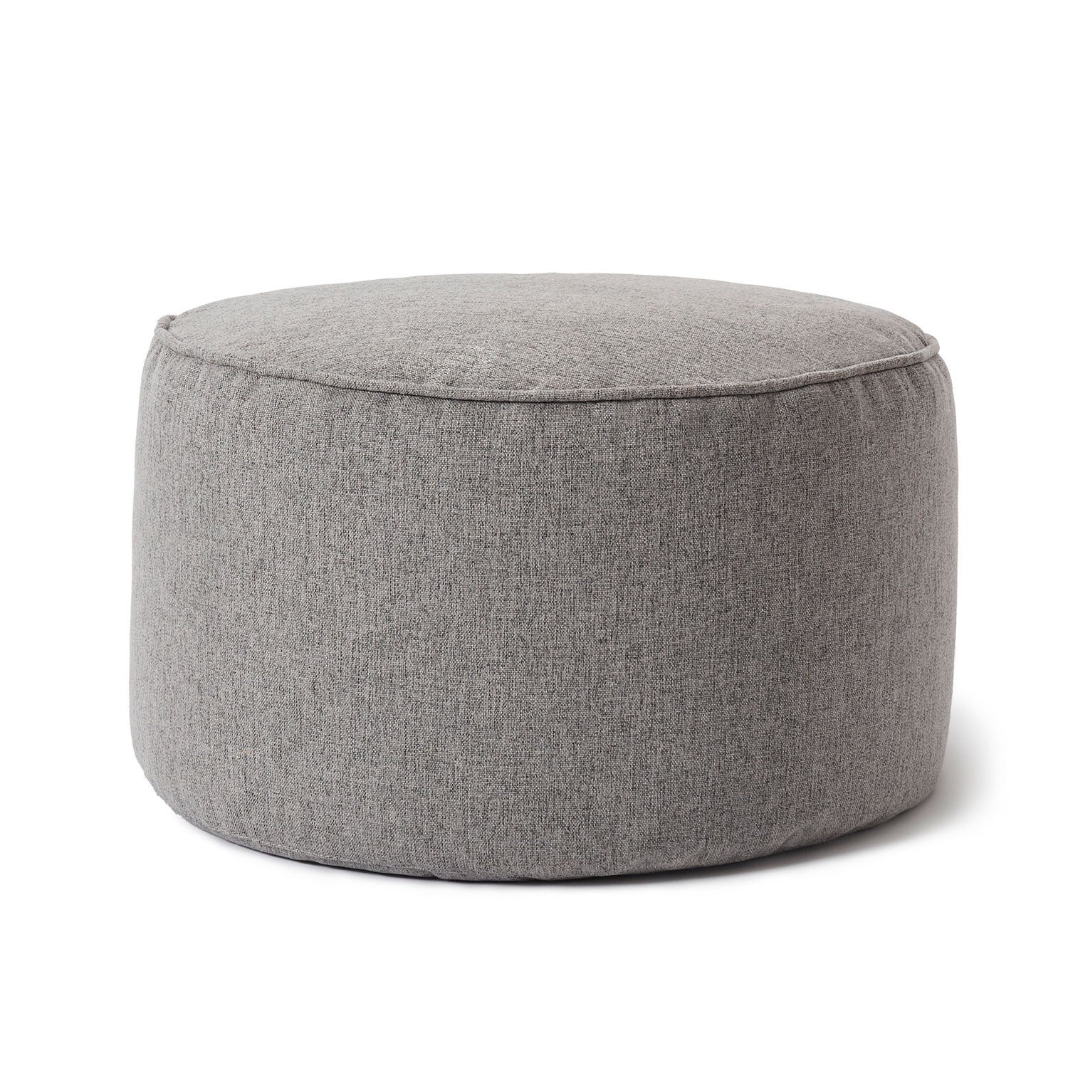 Comfort Line Sitzsack-Hocker/Pouf (50 L) in Hellgrau, Indoor, hochwertig, modern, Fußablage und Sitzkissen in einem.