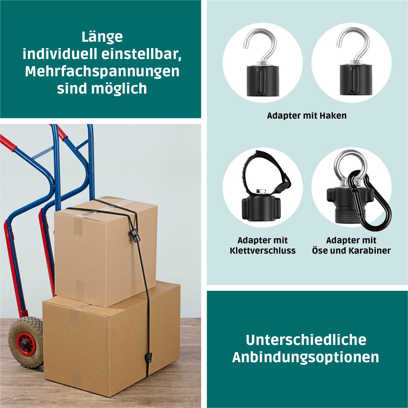 Multifunktionales Spanngummi-System - Premium-Set - 2er-Set