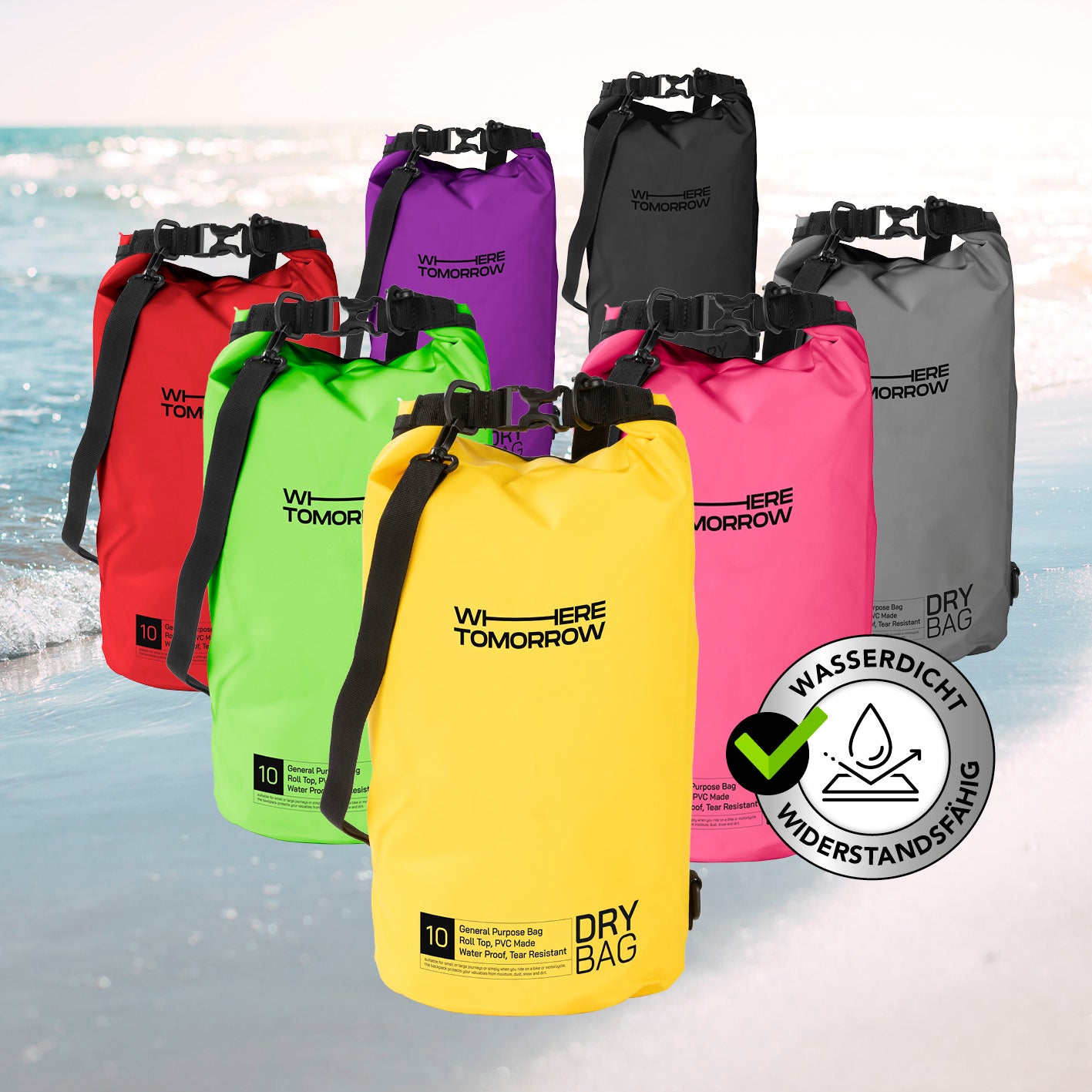 Dry Bag 10L - Style 01 - Gelb