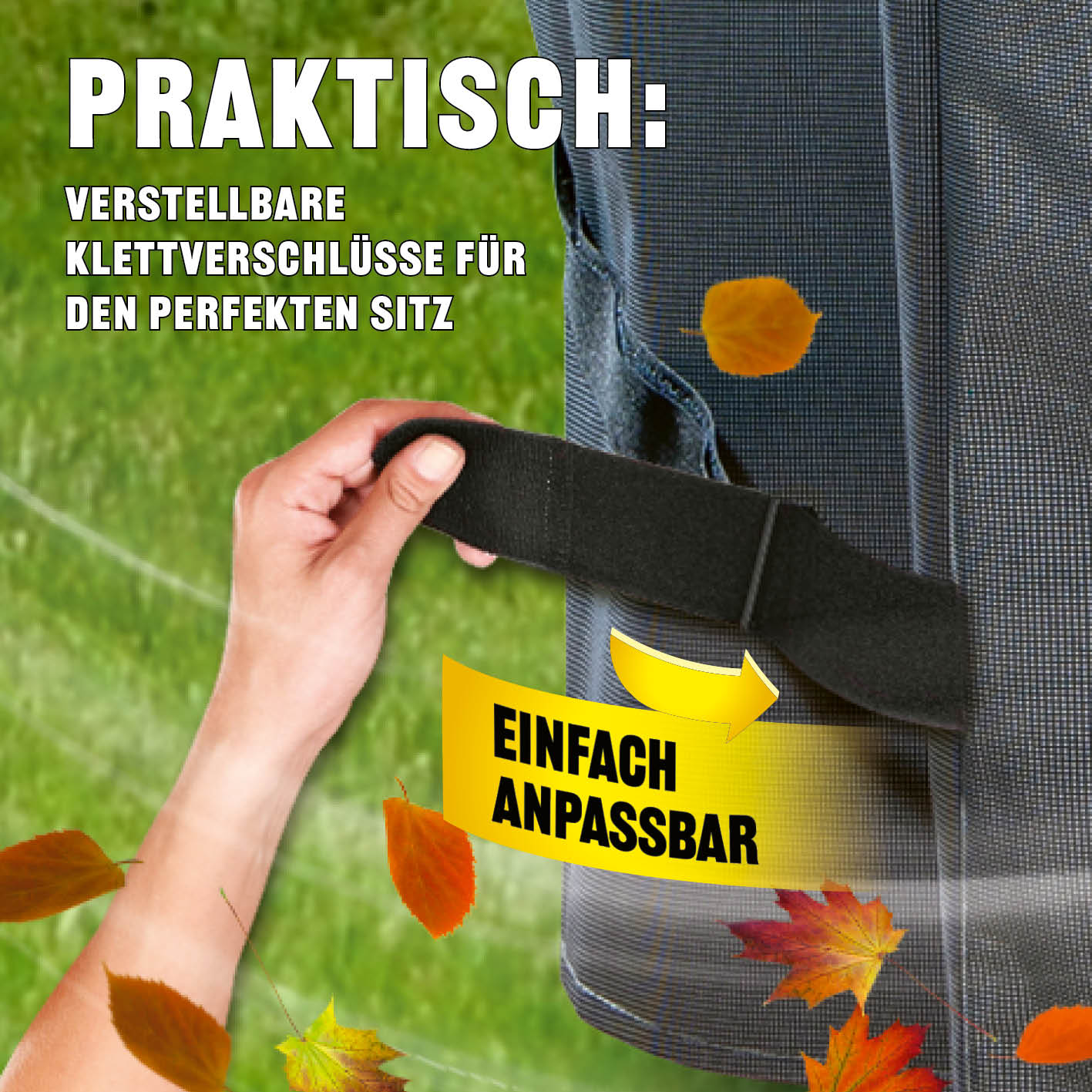Wetterschutzhaube Premium - 38 x 44 x 34cm - Grau mit verstellbaren Klettverschlüssen für optimalen Sitz und Schutz bei Wind und Wetter.