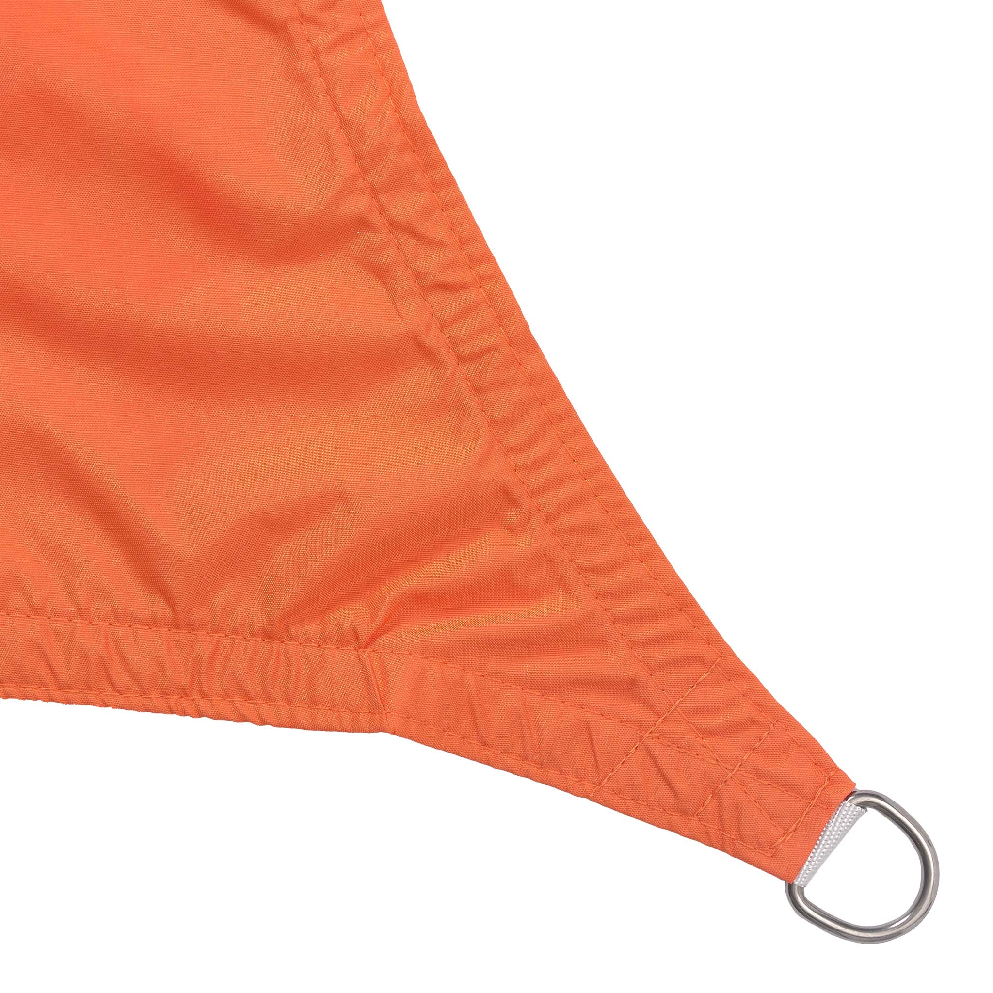 Sonnensegel Polyester - Rechteck 2 x 4 Meter - Orange mit rostfreiem Ring und reißfestem, doppelt vernähtem Material für stabilen Sonnenschutz.